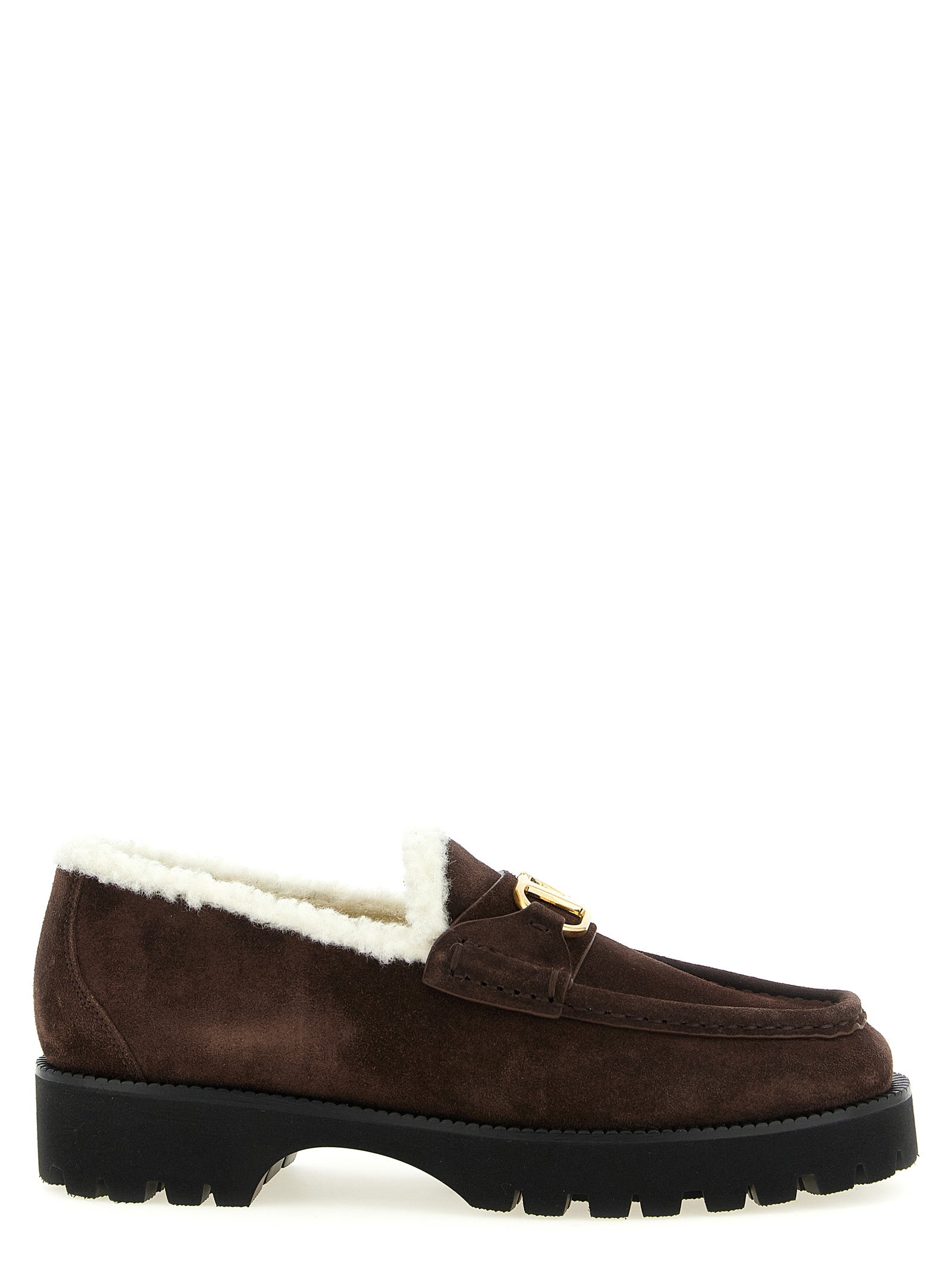 Valentino Garavani Braune Kalbsleder-Slipper