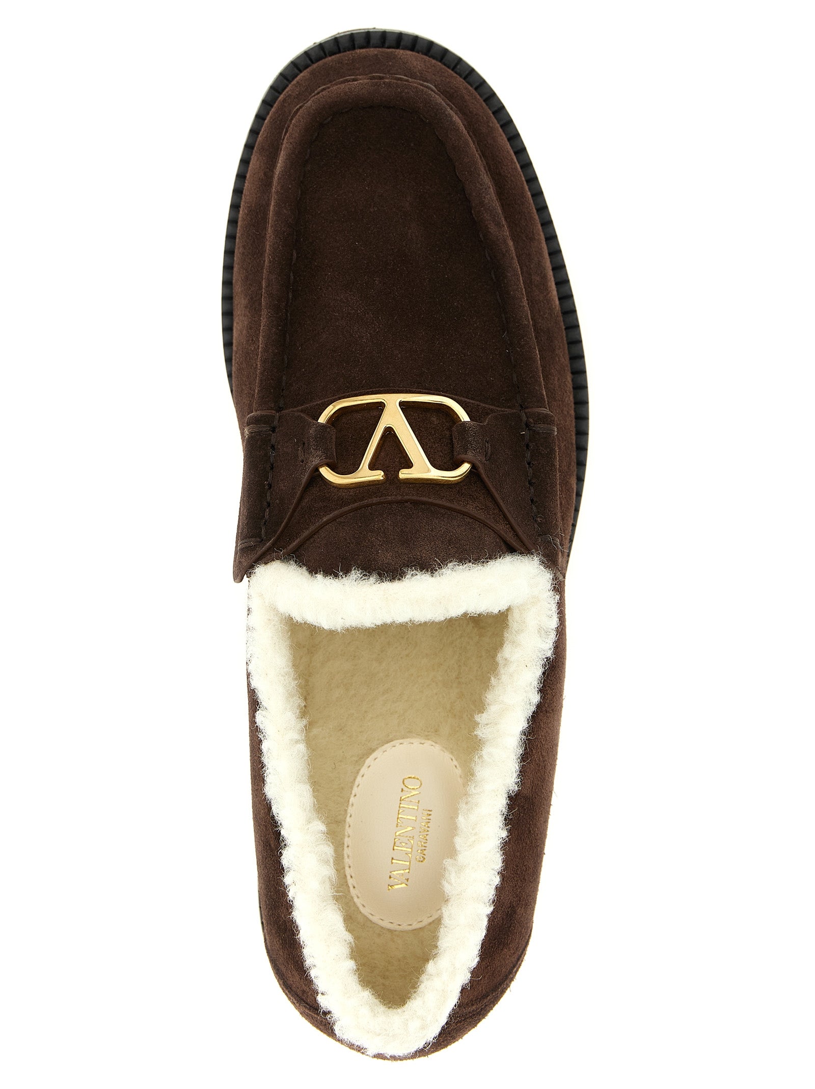 Valentino Garavani Braune Kalbsleder-Slipper