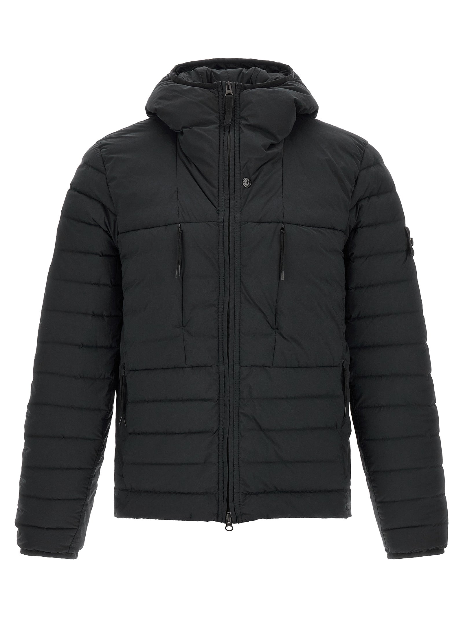 Stone Island Schwarze Polyamid-Shell-Jacke