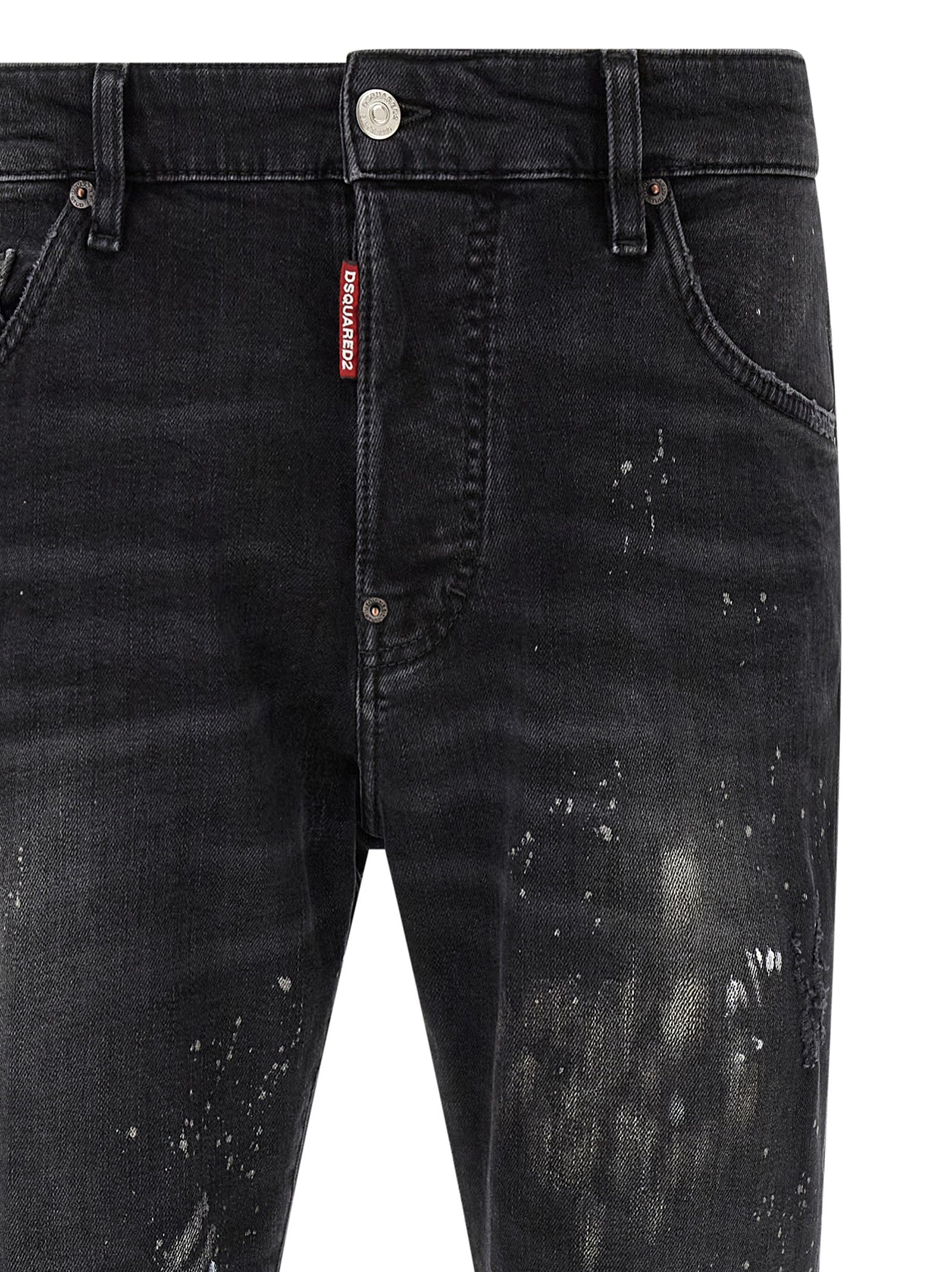 Dsquared² Schwarze Baumwoll-Jeans im Slim Fit