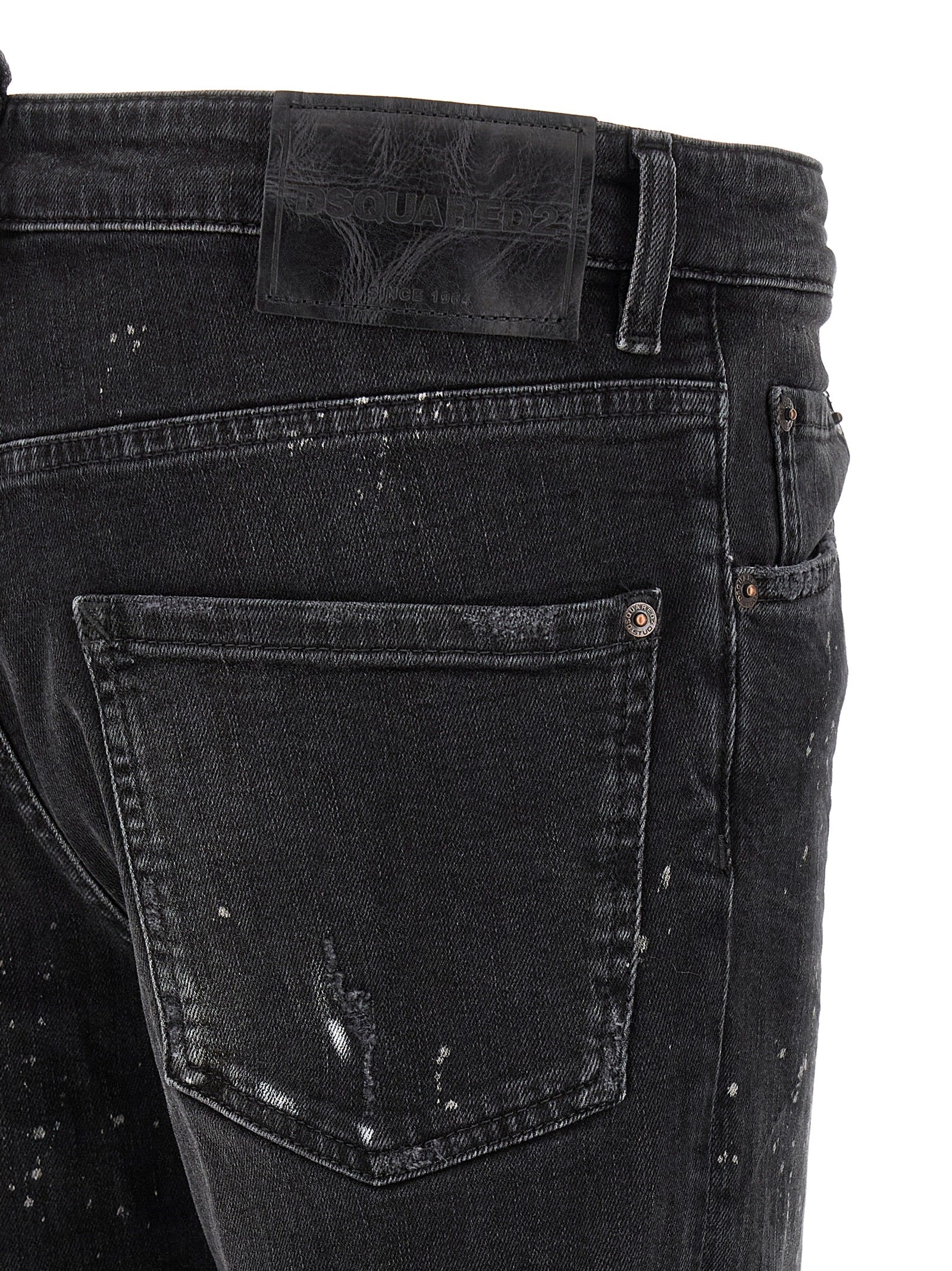 Dsquared² Schwarze Baumwoll-Jeans im Slim Fit