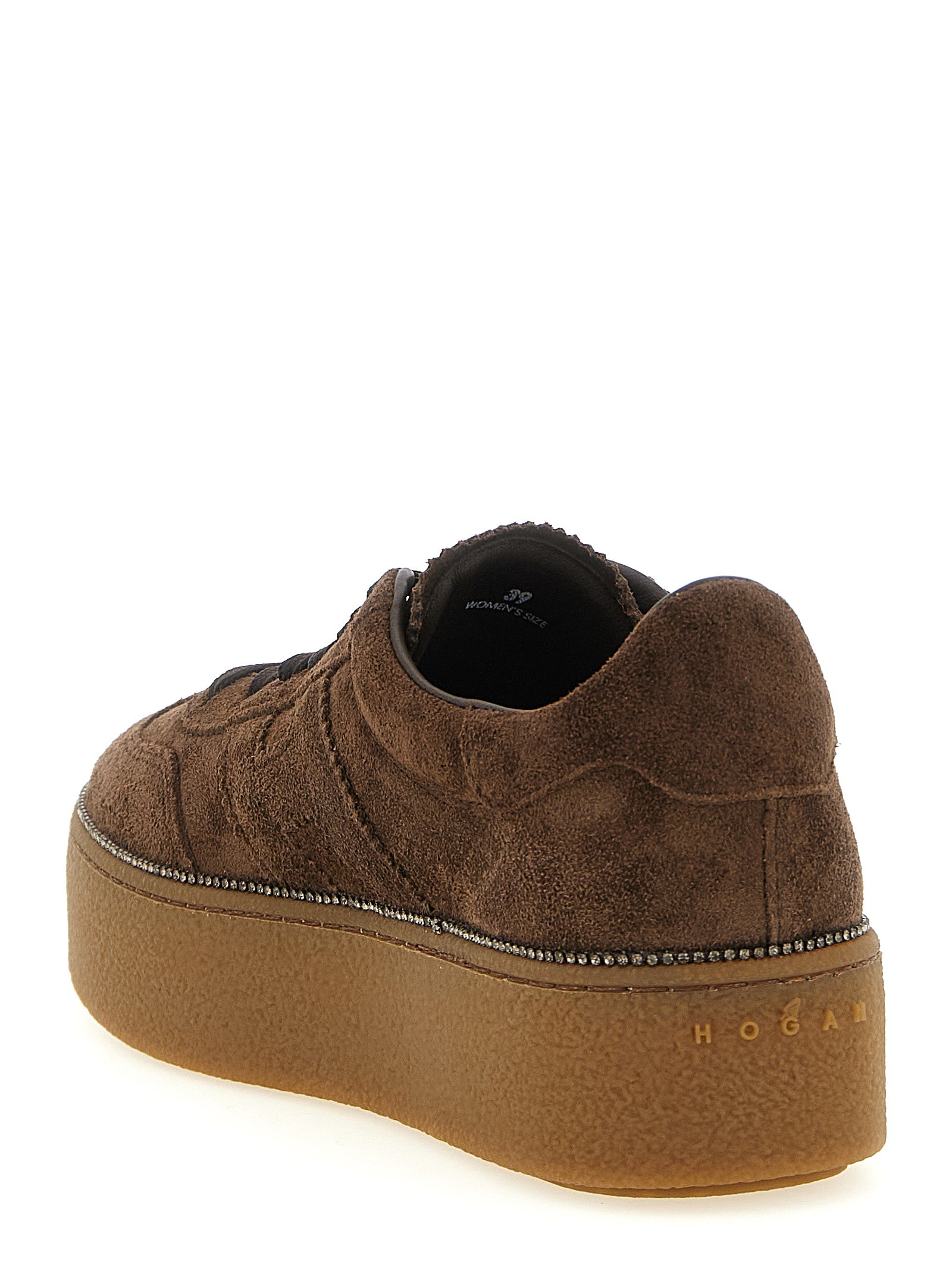 Hogan Braune Kalbsleder Plateau-Sneaker