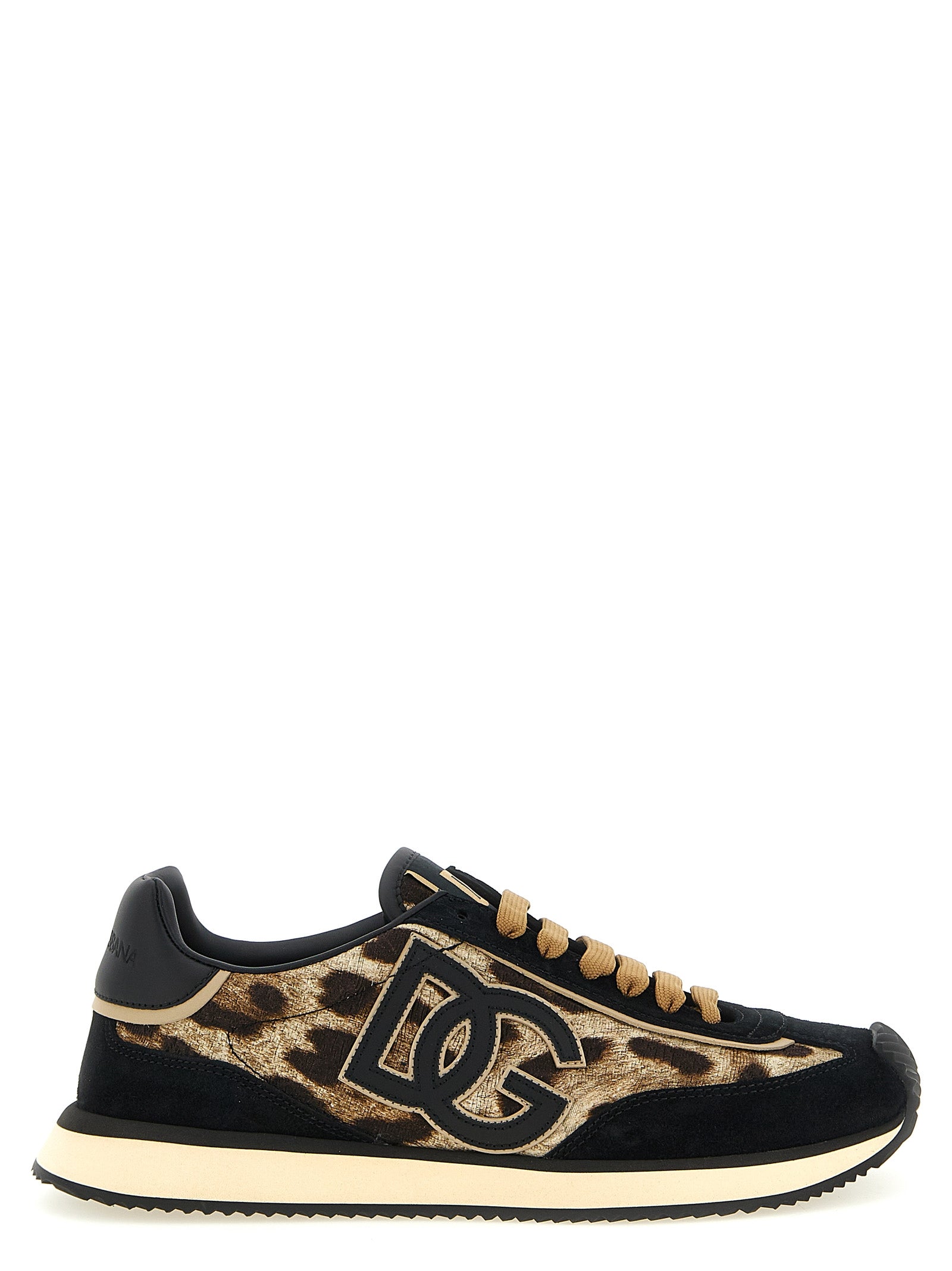 Dolce & Gabbana Mehrfarbige Low-Top-Sneaker aus Baumwolle
