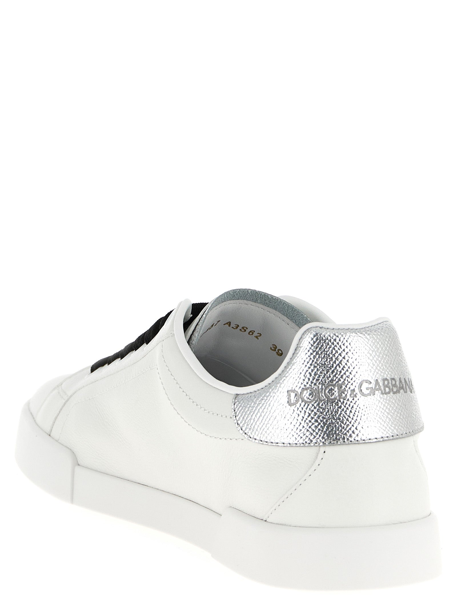 Dolce & Gabbana Sneakers aus Kalbsleder in Metallic-Optik