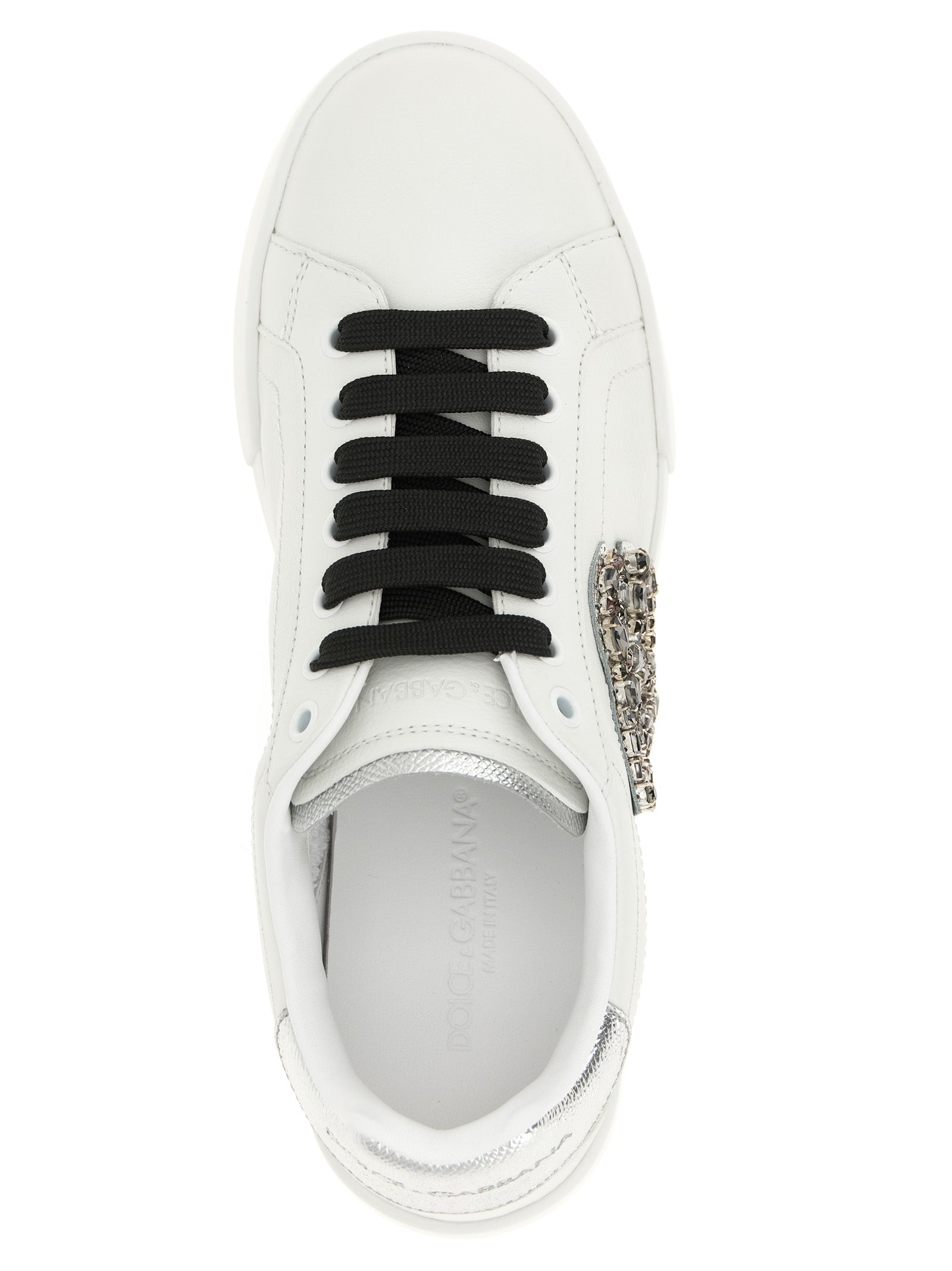 Dolce & Gabbana Sneakers aus Kalbsleder in Metallic-Optik