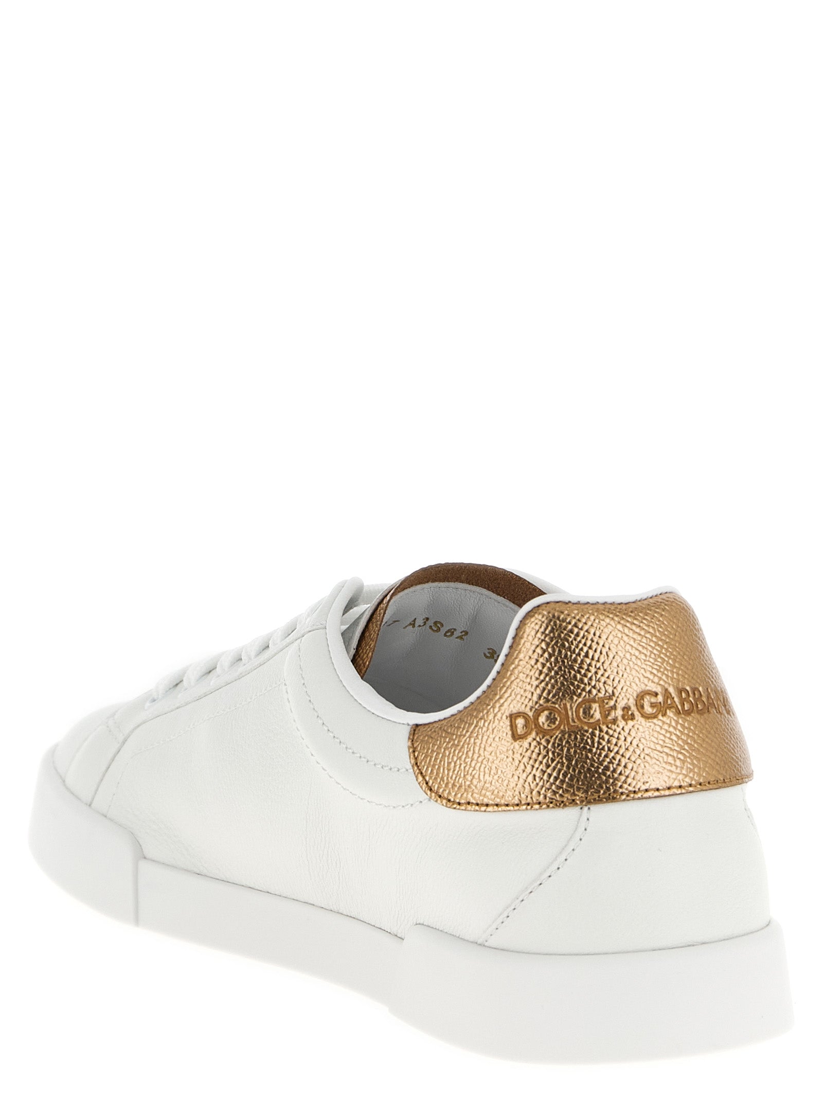 Dolce & Gabbana Sneakers aus Kalbsleder in Gold