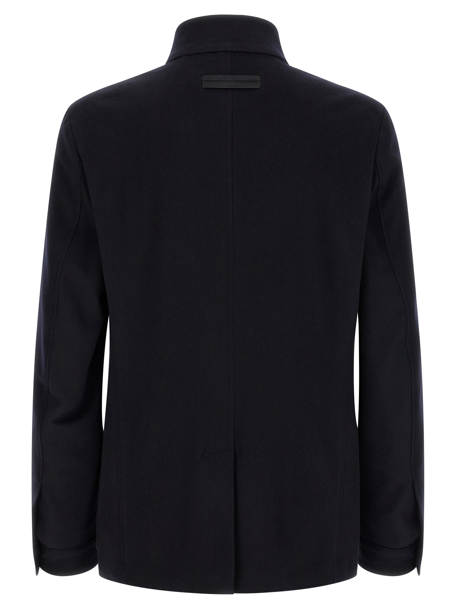 ZEGNA Blaue Kaschmir-Jacke in voller Länge