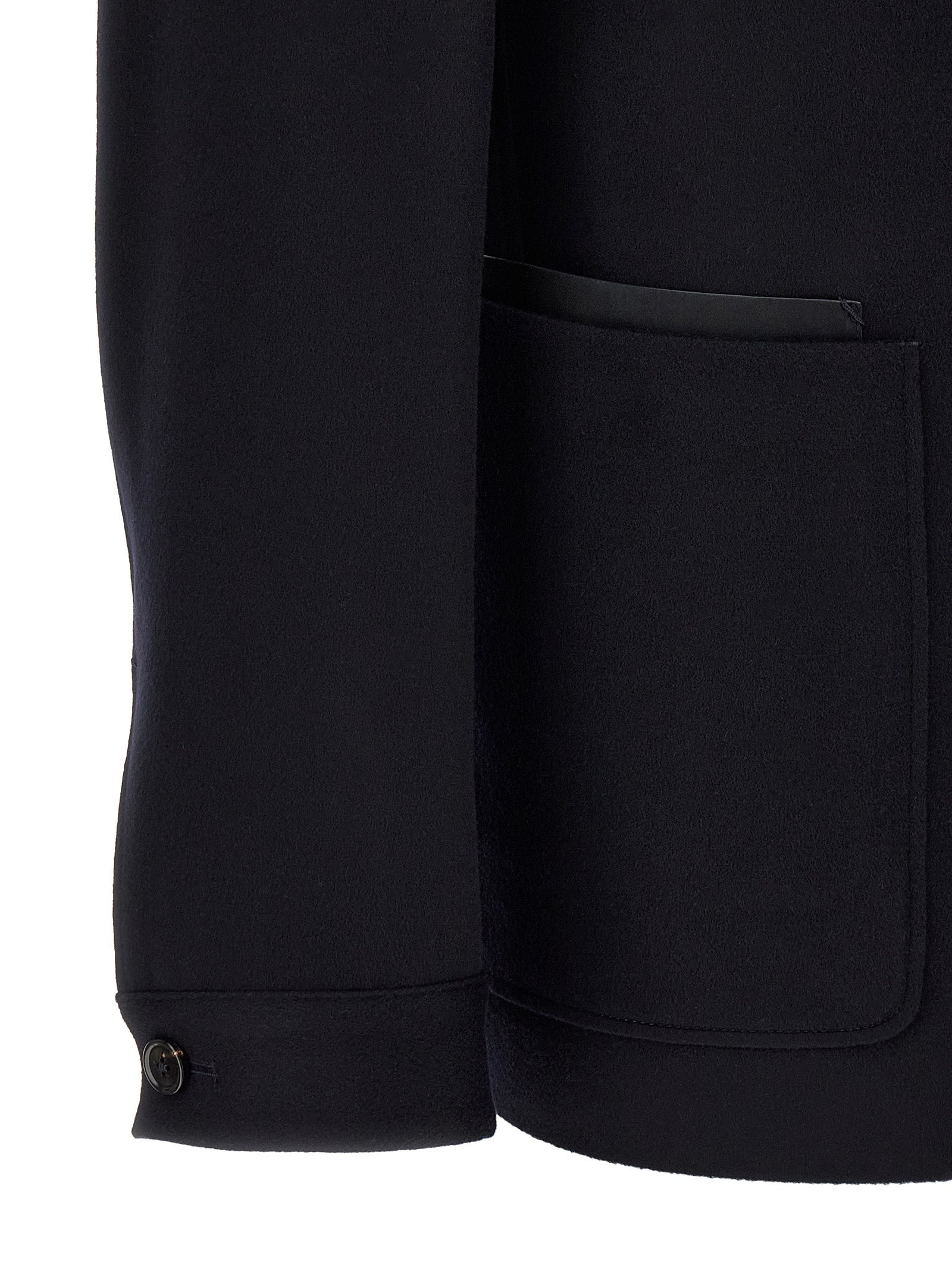 ZEGNA Blaue Kaschmir-Jacke in voller Länge