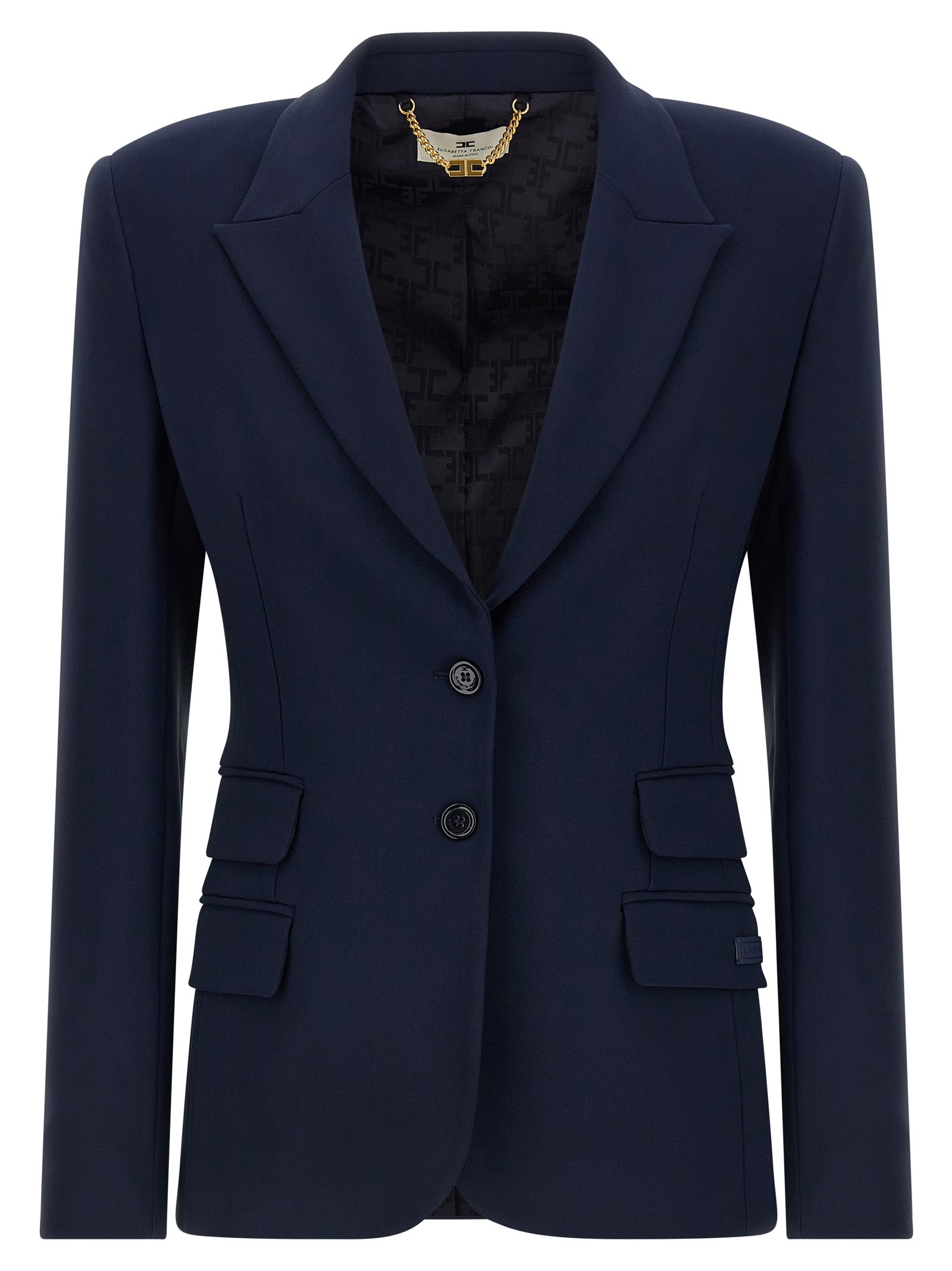 Elisabetta Franchi Blauer Blazer aus Polyester