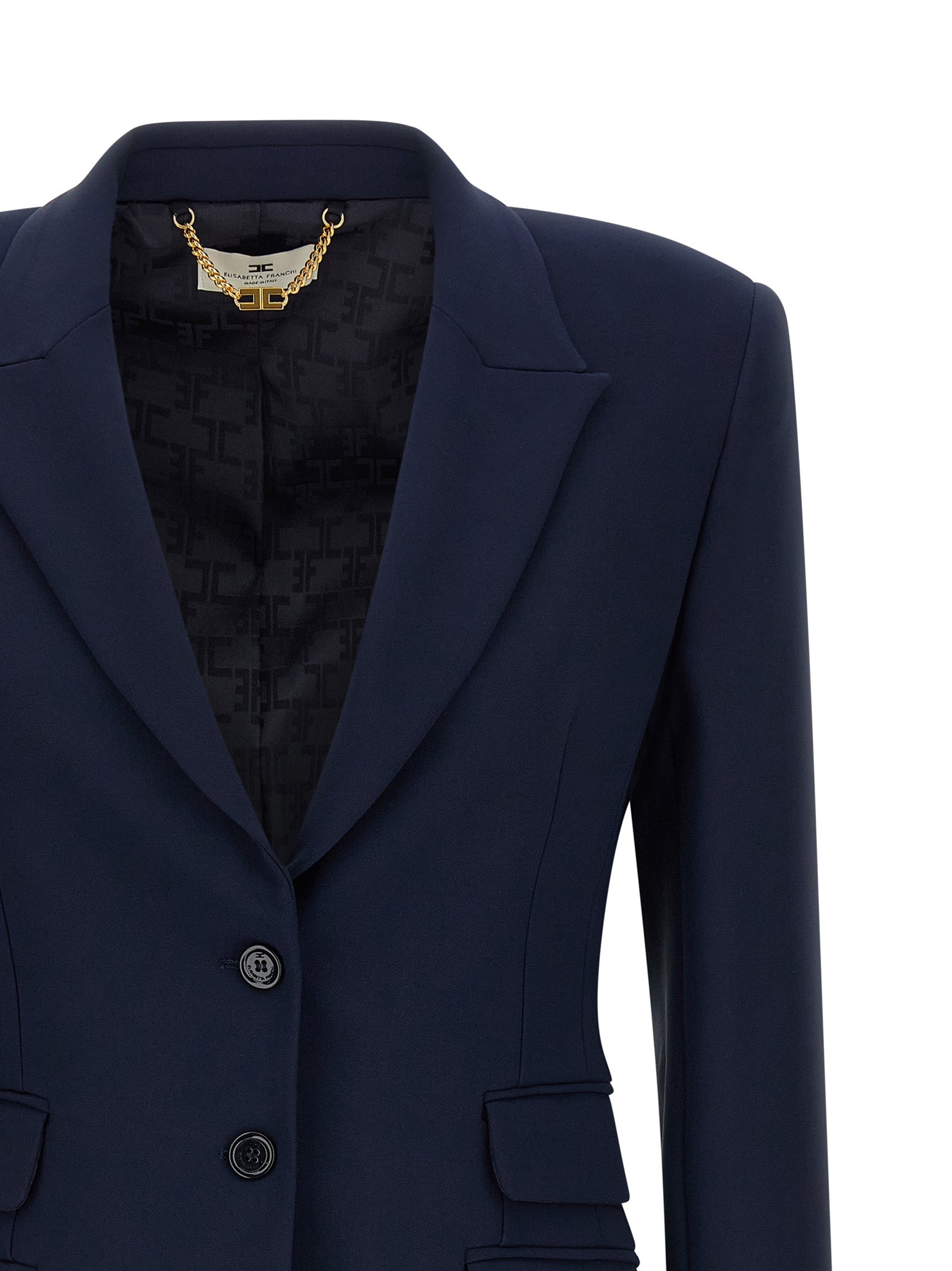 Elisabetta Franchi Blauer Blazer aus Polyester
