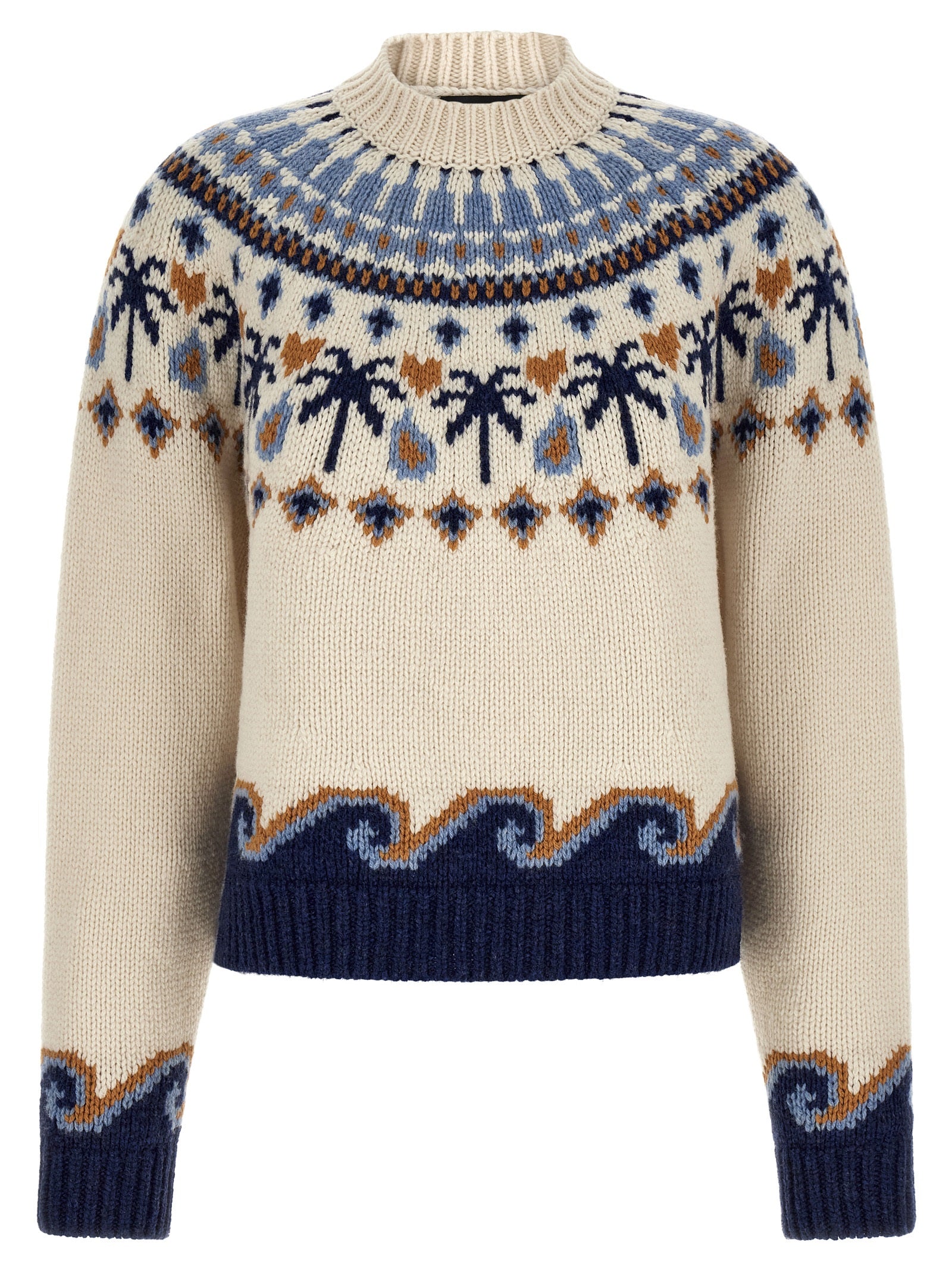 Alanui Mehrfarbige Strickjacke aus reiner Schurwolle