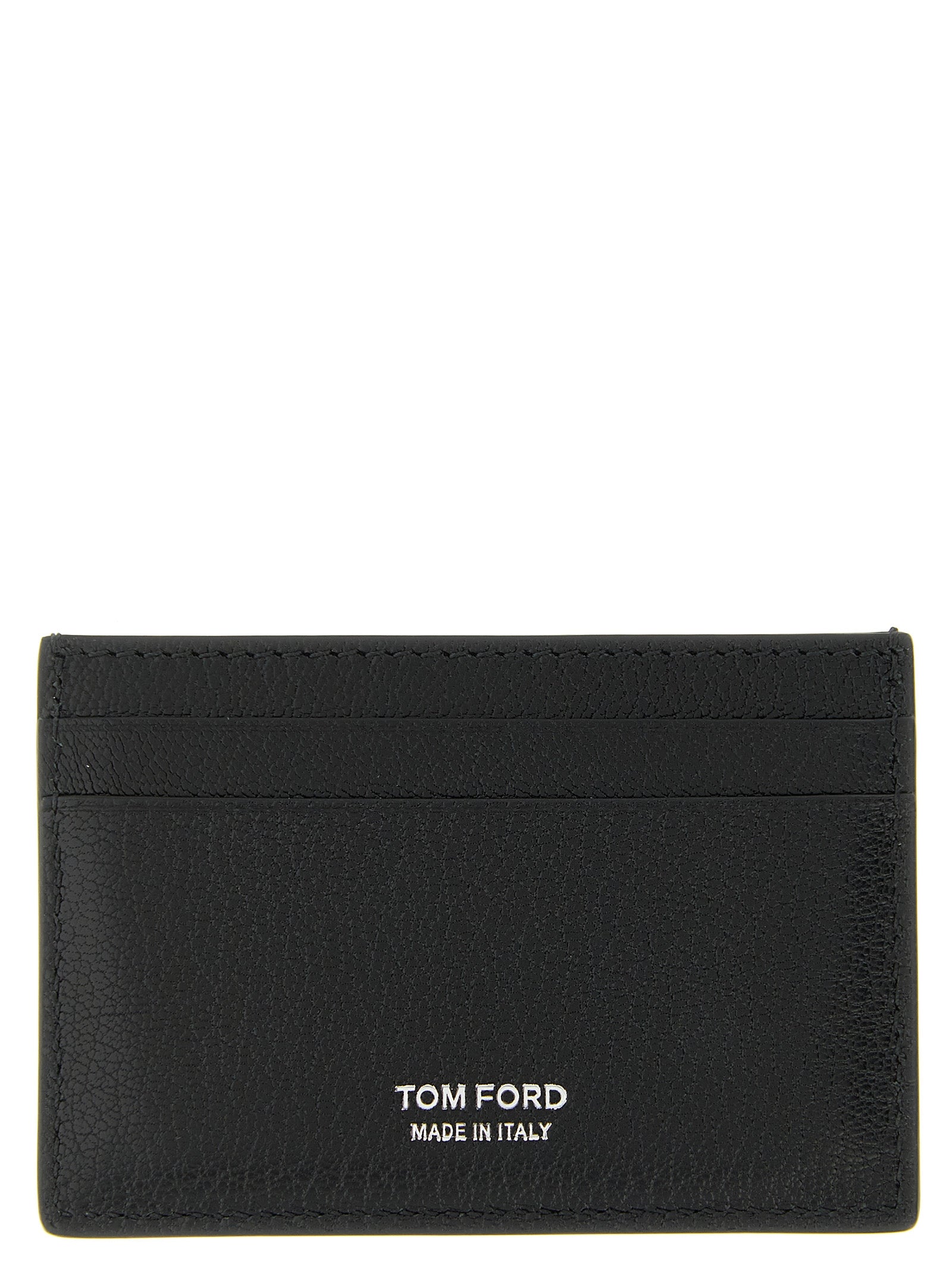 Tom Ford Kartenetui aus schwarzem Ziegenleder