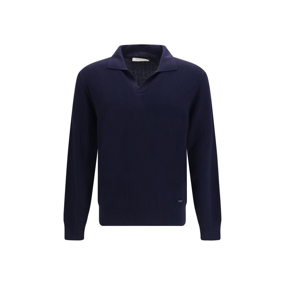 Brooksfield Blauer Wollpullover Oves Aries