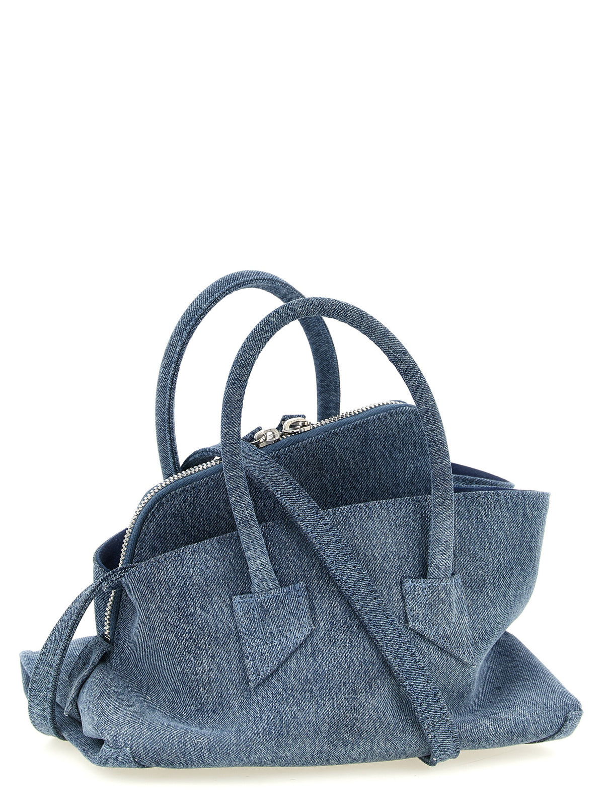 The Attico Blaue Baumwoll-Handtasche