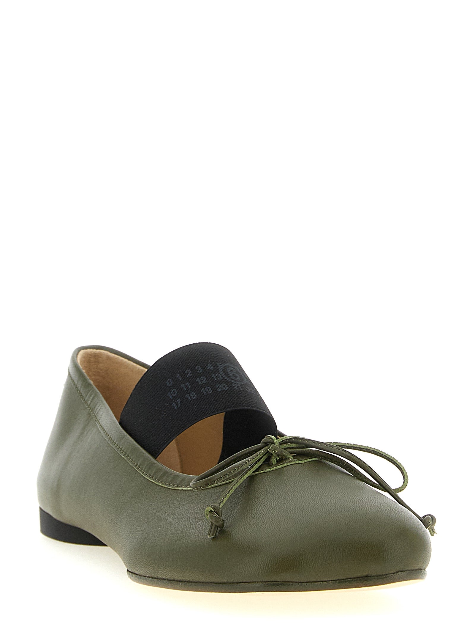 MM6 Maison Margiela Zweifarbige Ballerinas aus Lammleder