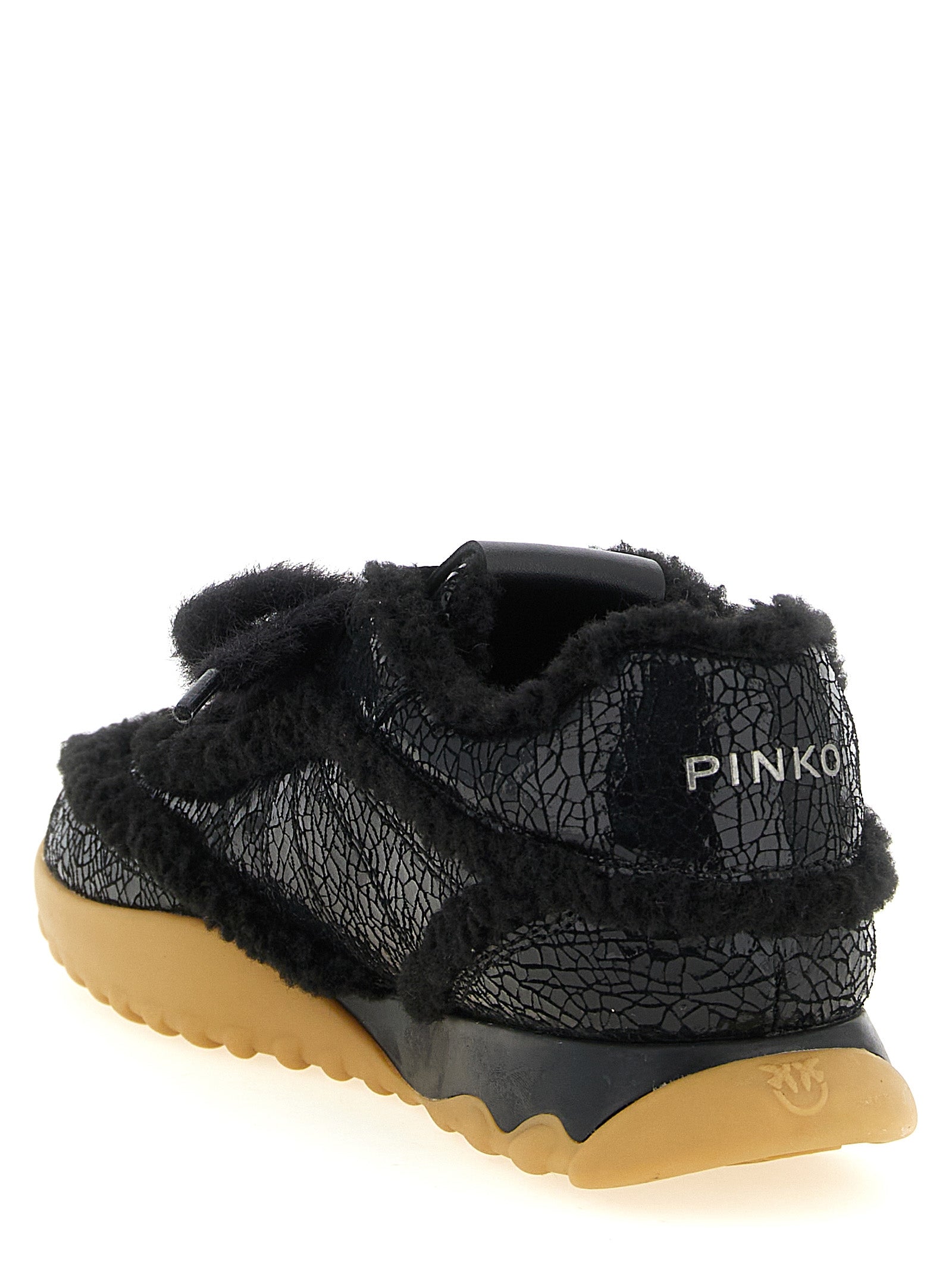 PINKO Schwarze Chunky Sneaker aus Rindsleder