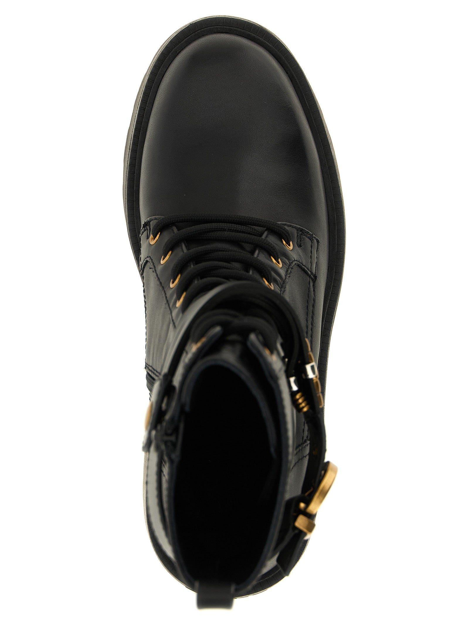 PINKO Schwarze Schnürstiefel aus Rindsleder