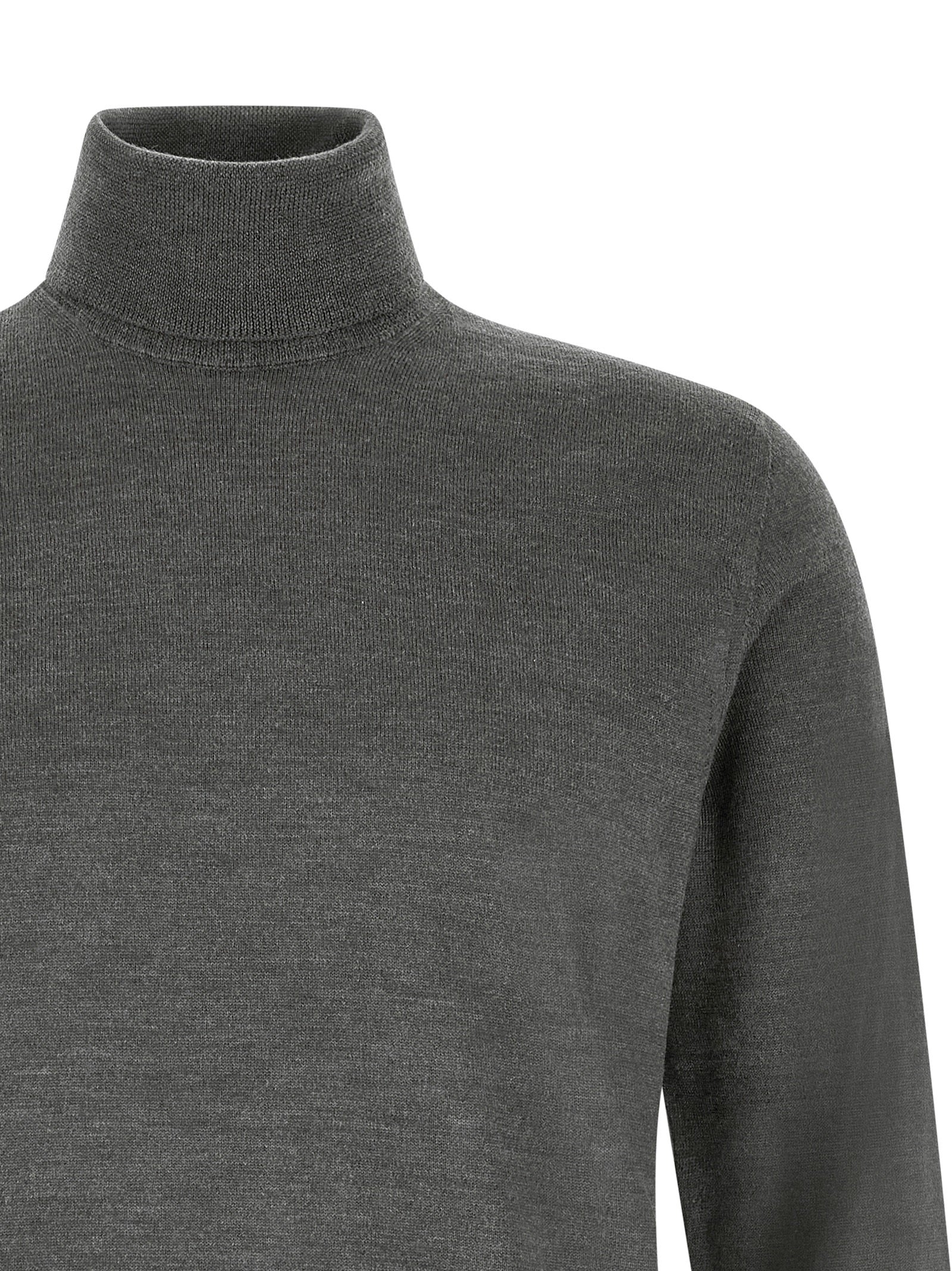 ZANONE Grauer Cardigan aus reiner Schurwolle