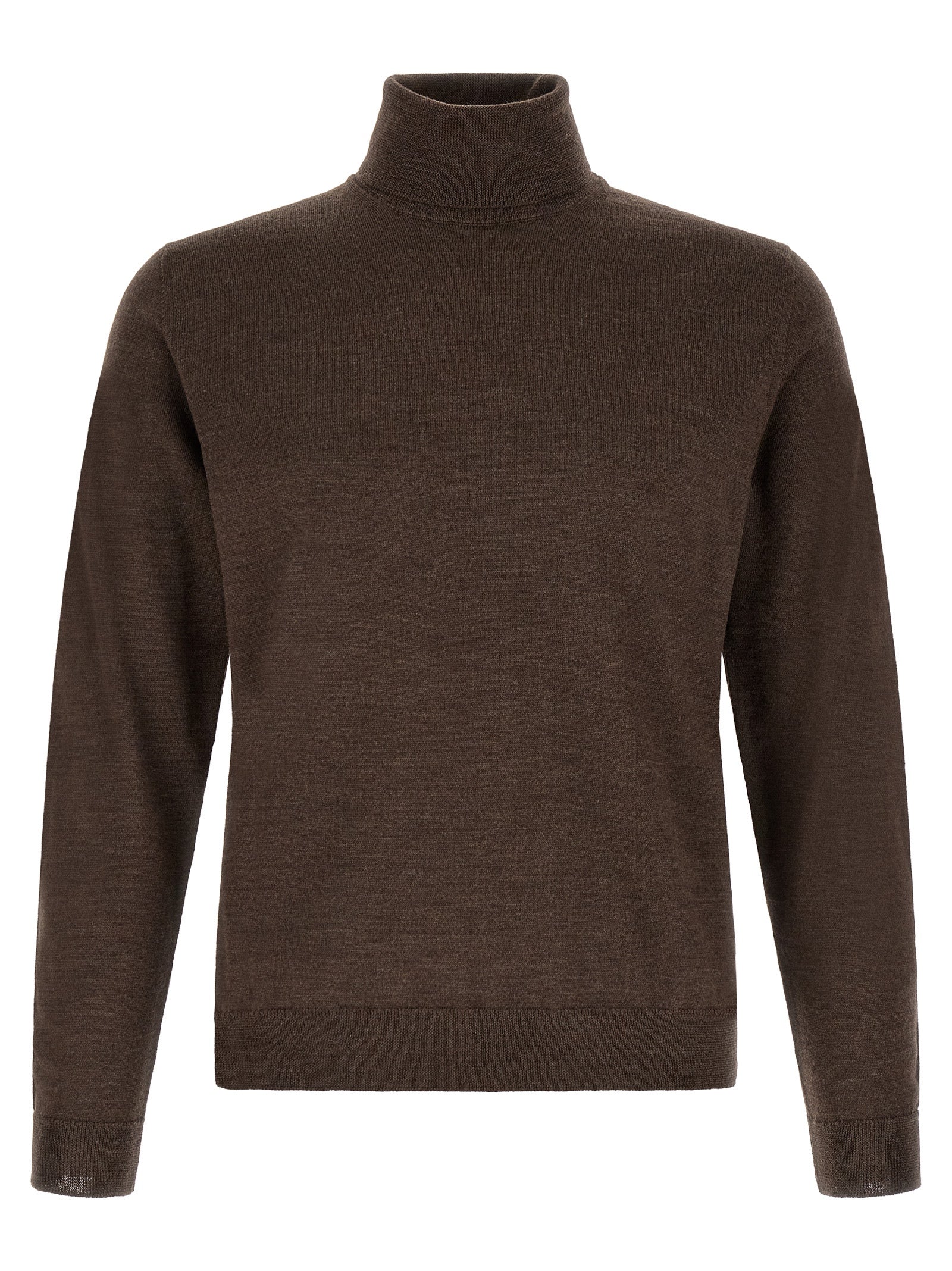 ZANONE Brauner Cardigan aus reiner Schurwolle