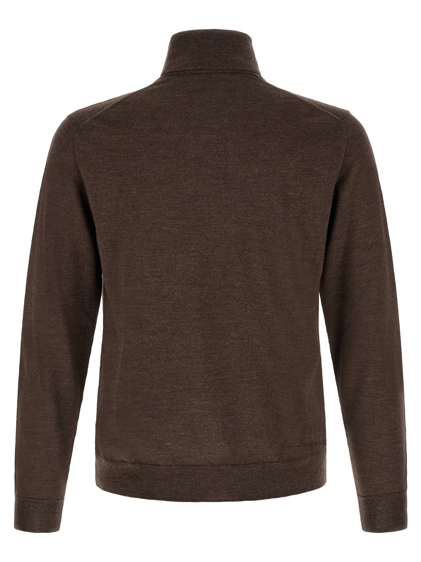 ZANONE Brauner Cardigan aus reiner Schurwolle