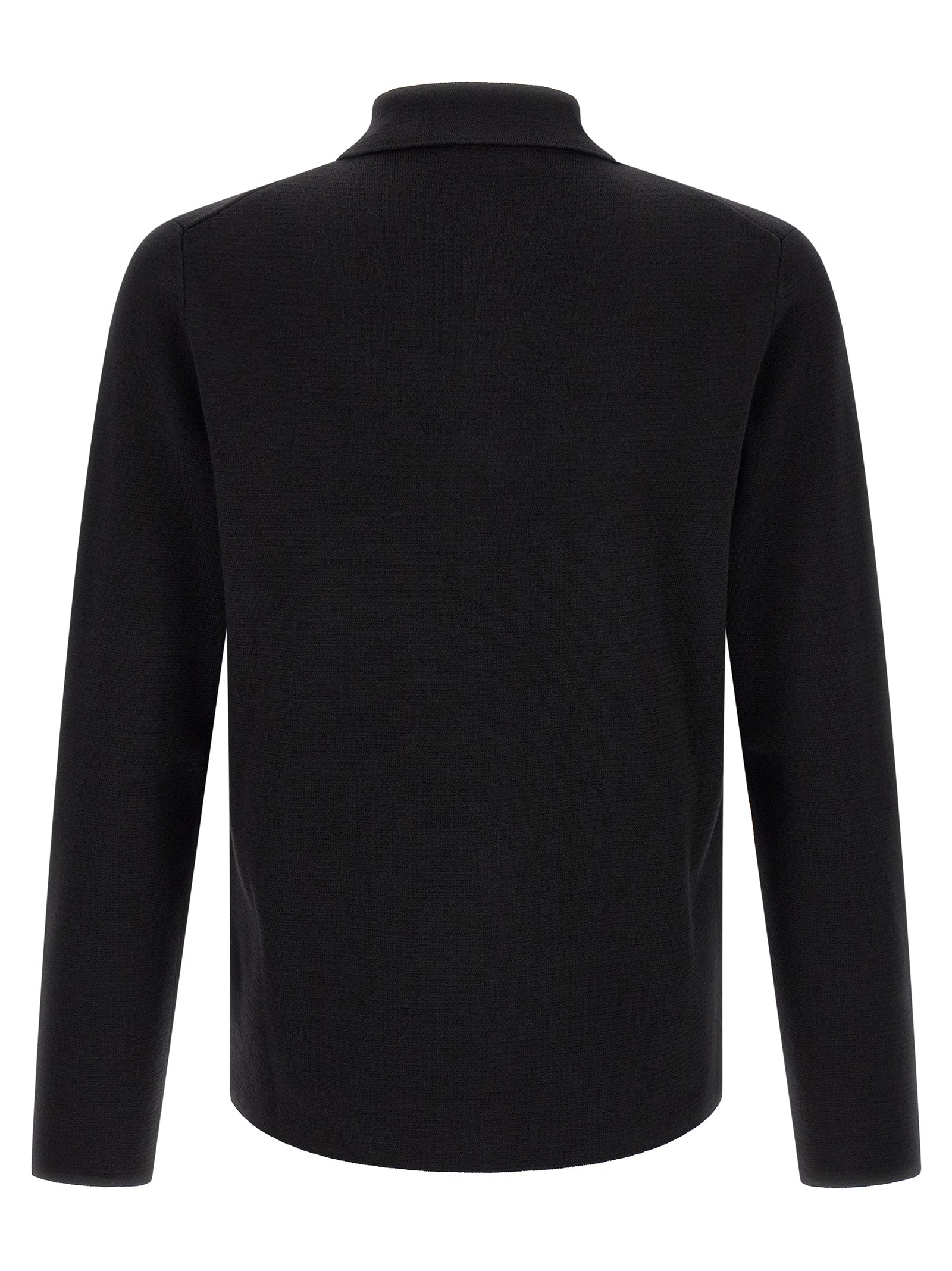 ZANONE Schwarzer Cardigan aus Schurwolle
