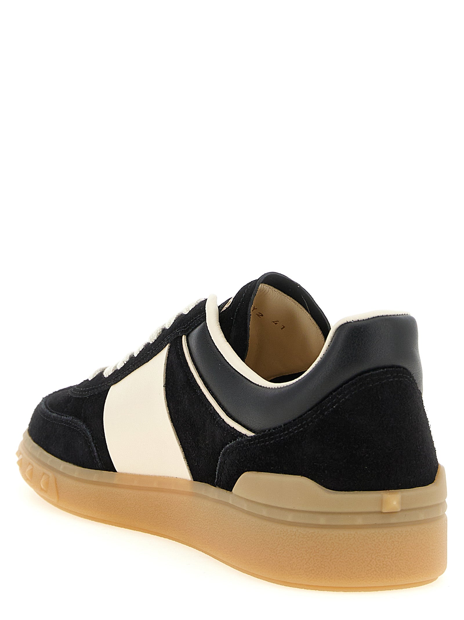 Valentino Garavani Mehrfarbige Kalbsleder-Sneaker mit niedrigem Schaft
