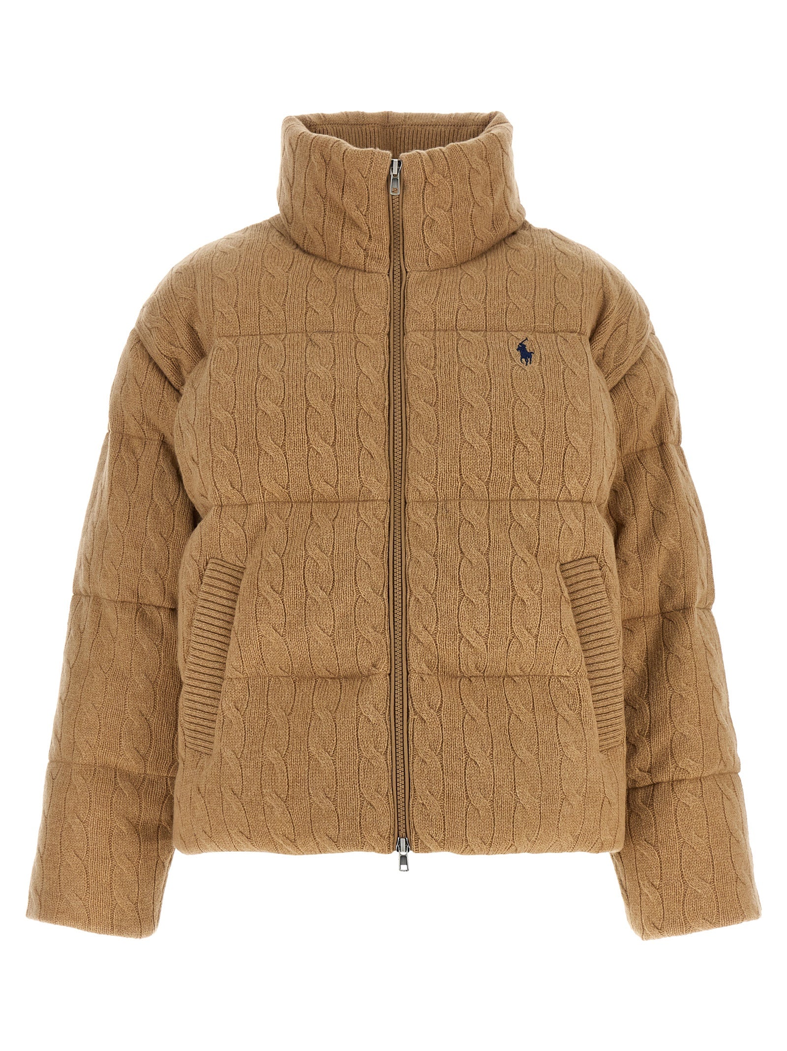 Polo Ralph Lauren Beige Wollmantel Lang