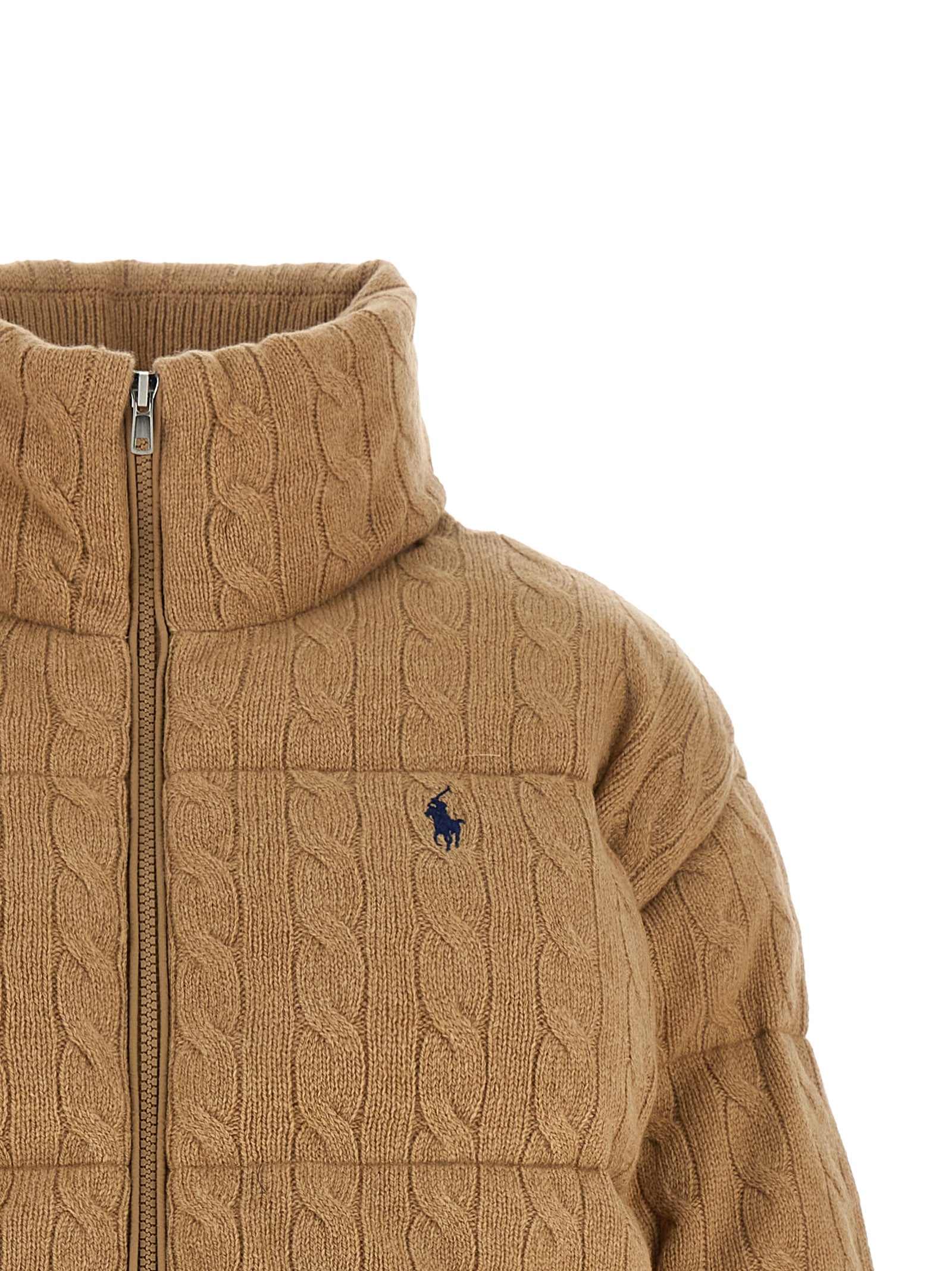 Polo Ralph Lauren Beige Wollmantel Lang