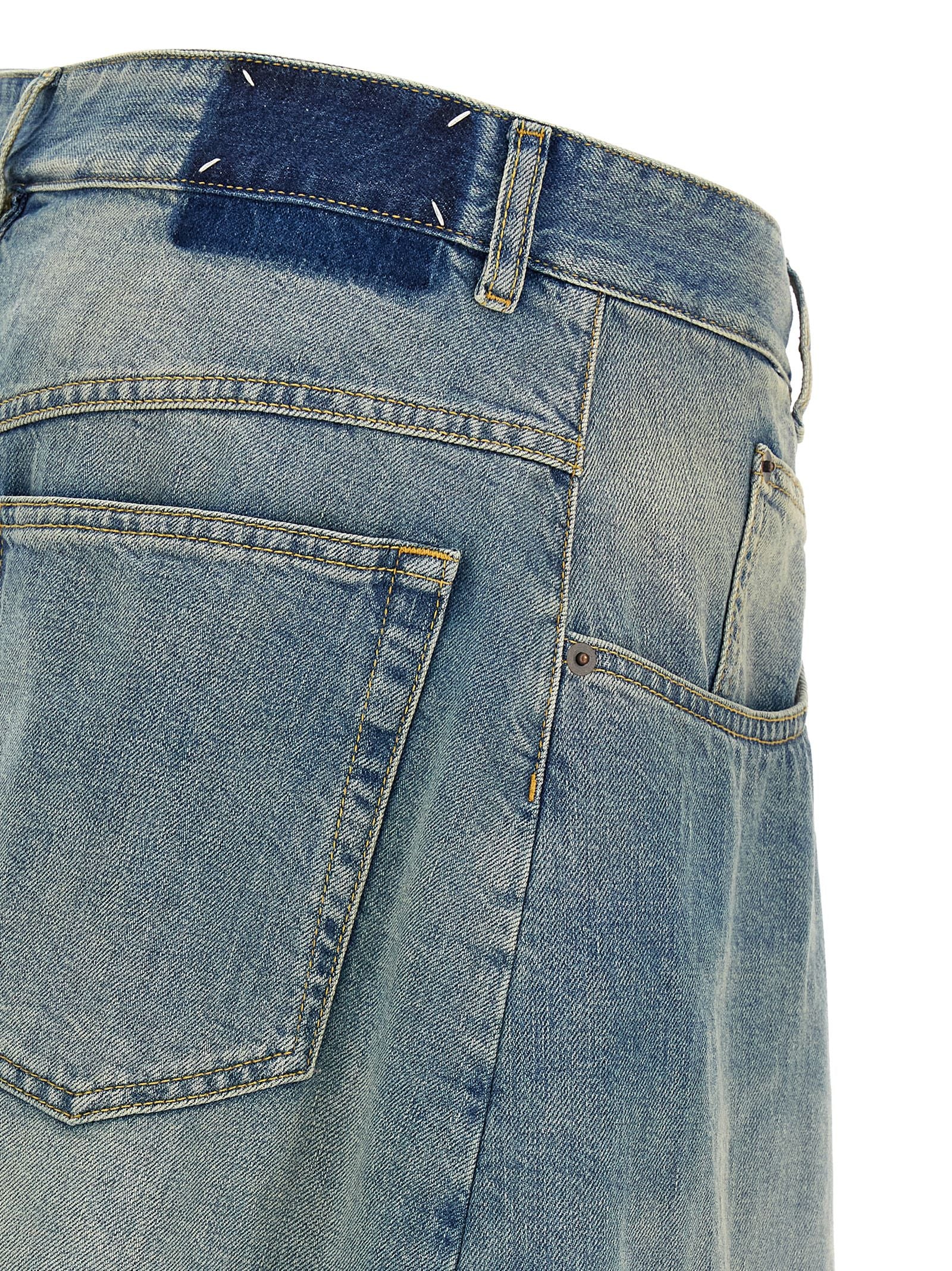 Maison Margiela Blaue Baumwoll-Midirock