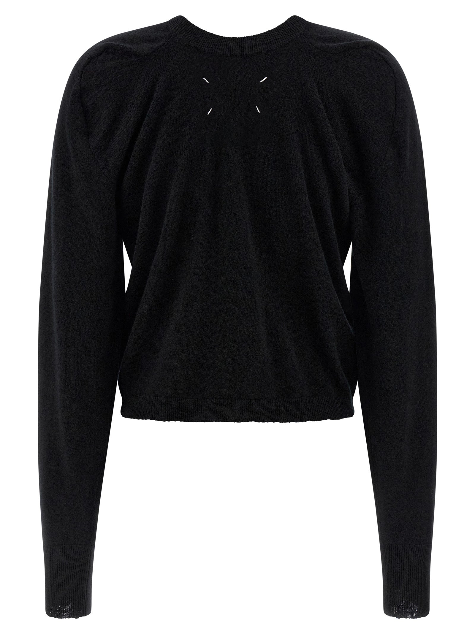 Maison Margiela Schwarzer Cardigan aus Schurwolle