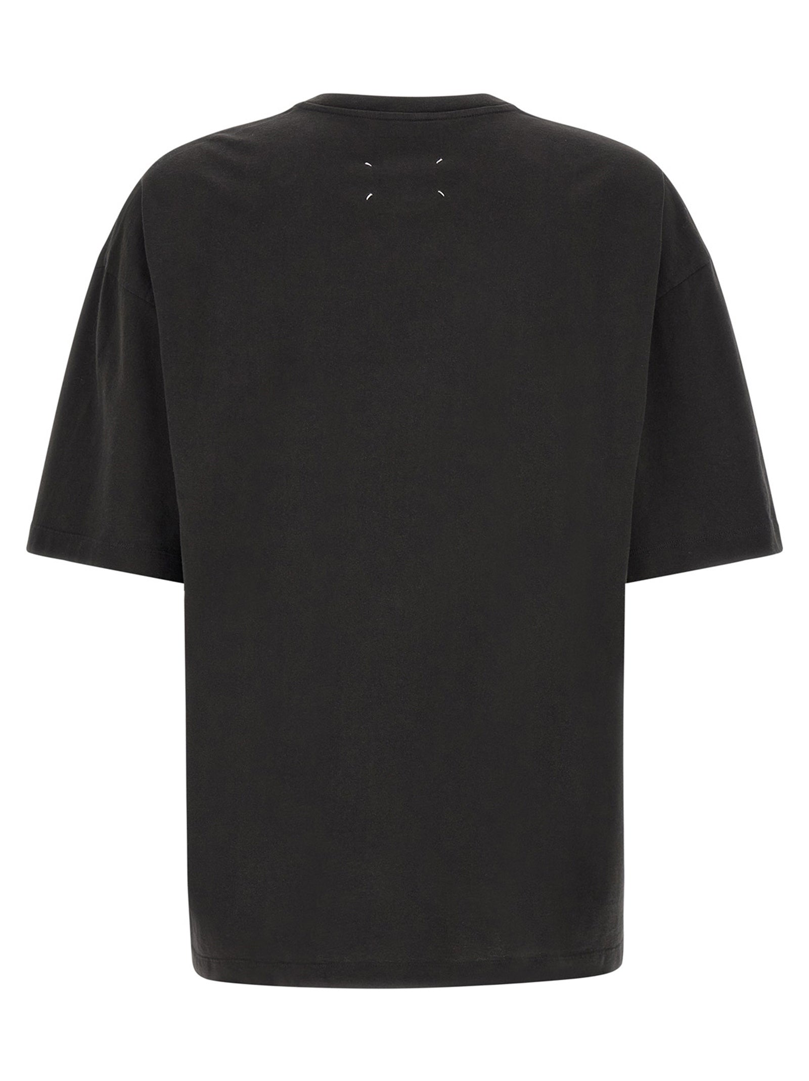 Maison Margiela Schwarzes Langarm-T-Shirt aus Baumwolle