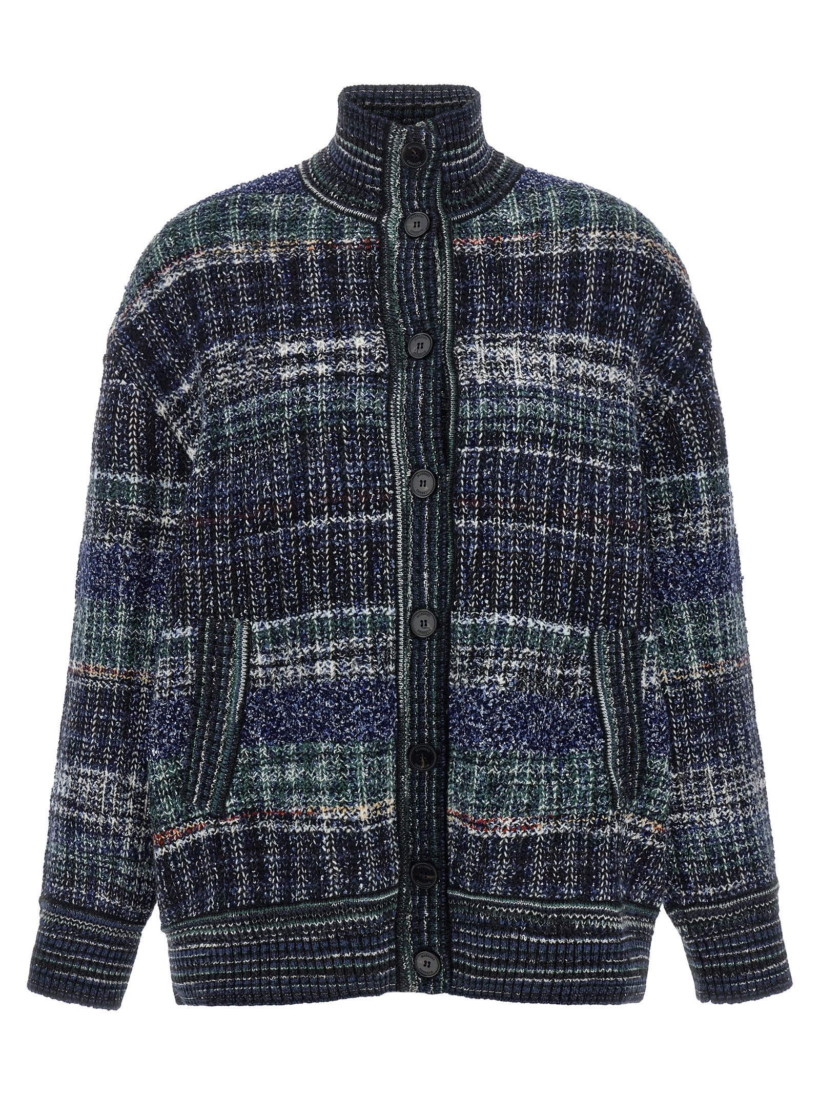 Missoni Blauer Wollcardigan