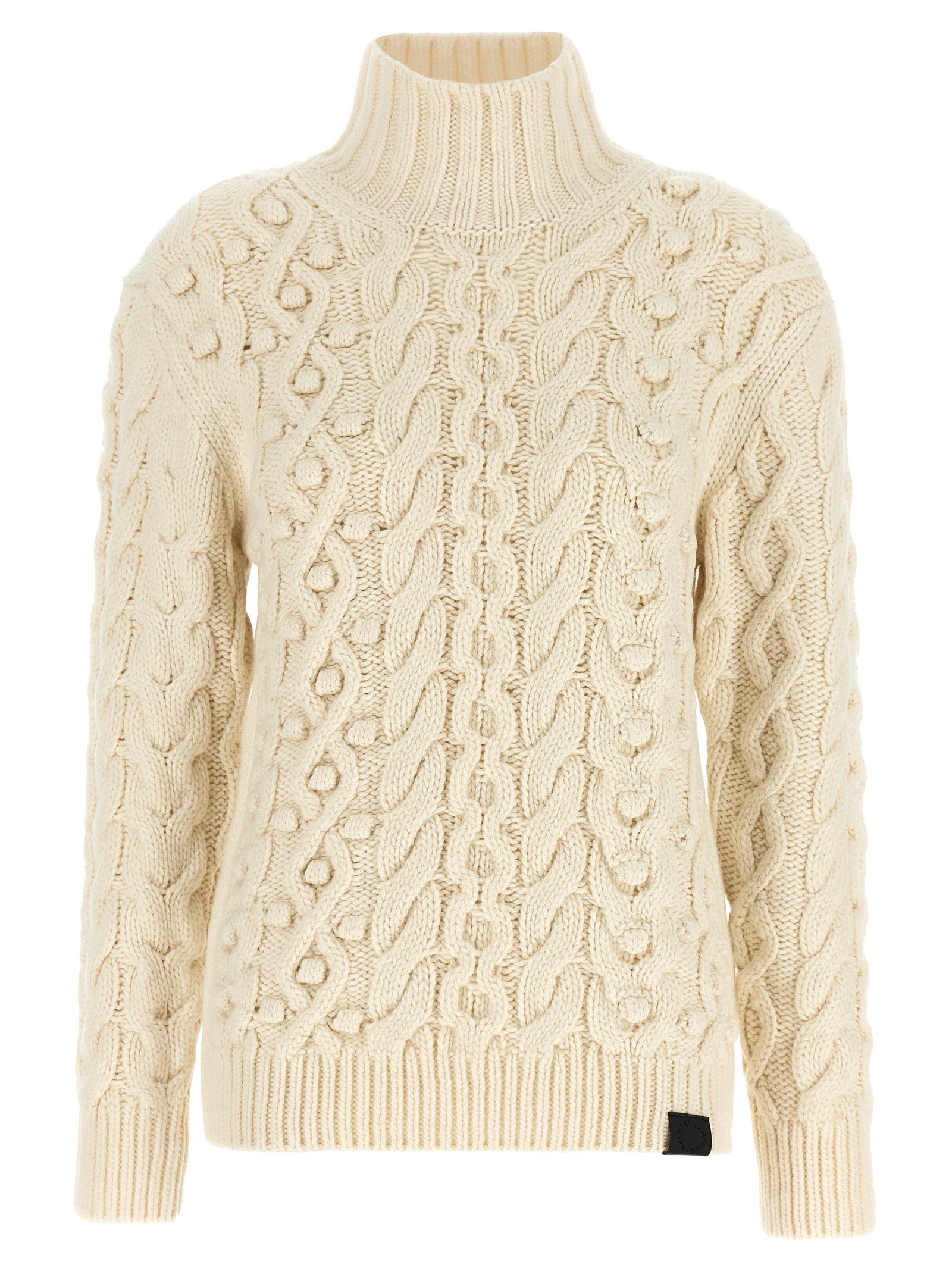 Stella McCartney Weiße Strickjacke aus reiner Schurwolle