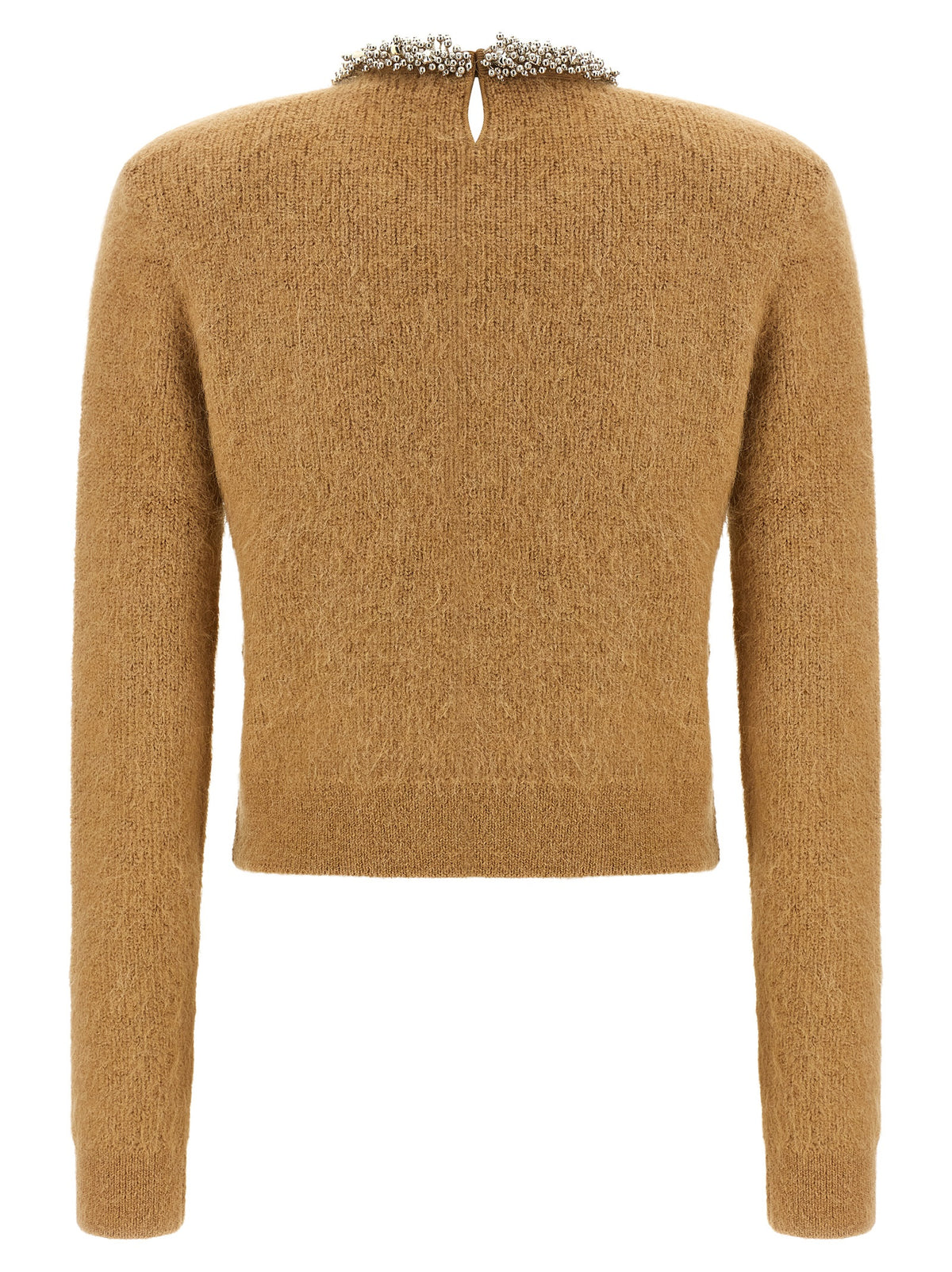 Self-Portrait Brauner Strickcardigan aus Polyester