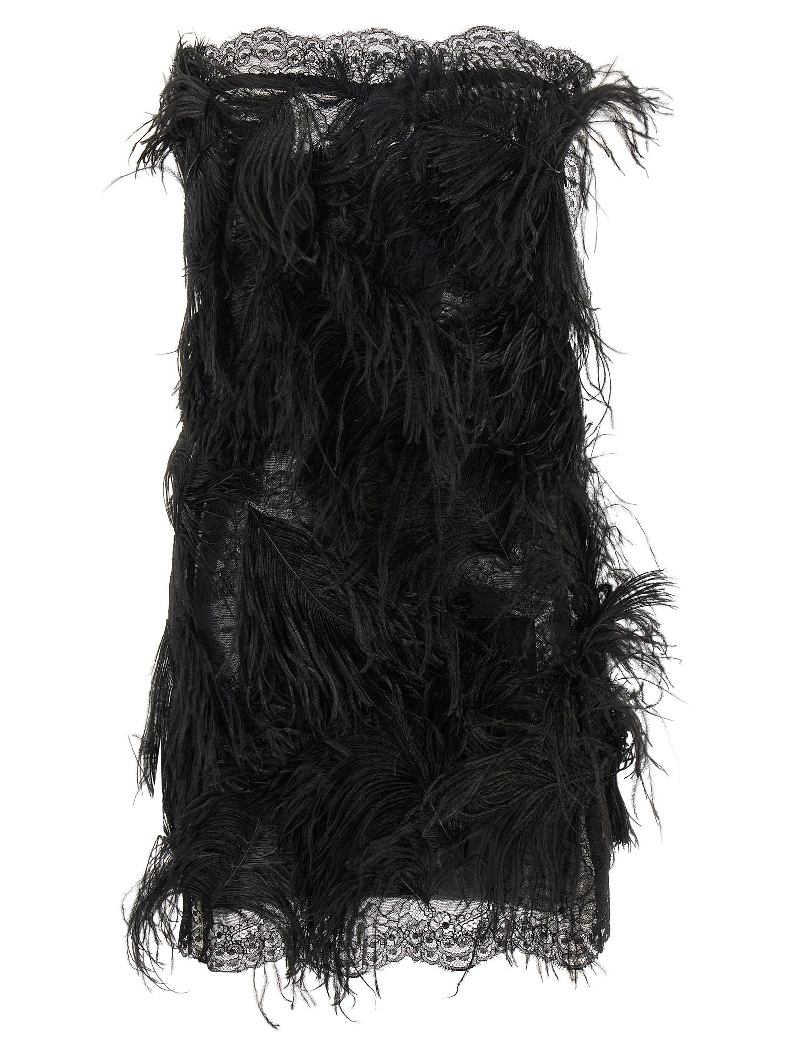 The Attico Kurzes Schwarzes Kleid Aus Polyamid
