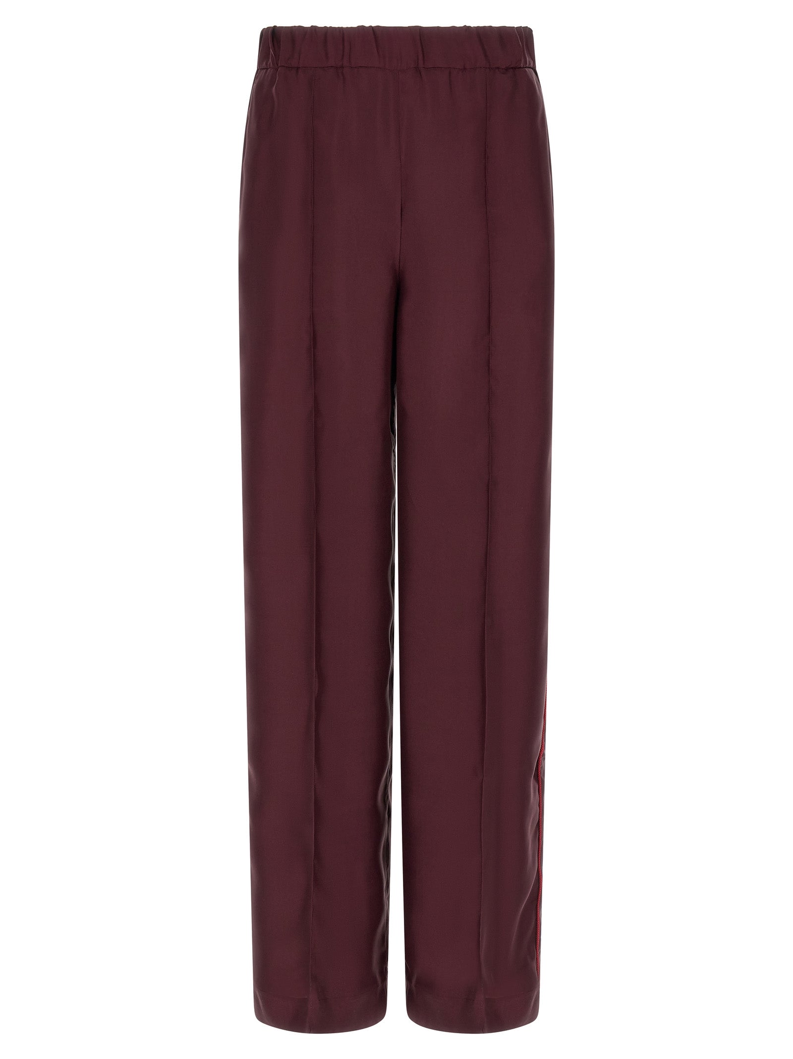 F.R.S. - FOR RESTLESS SLEEPERS Bordeaux Seiden-Freizeithose