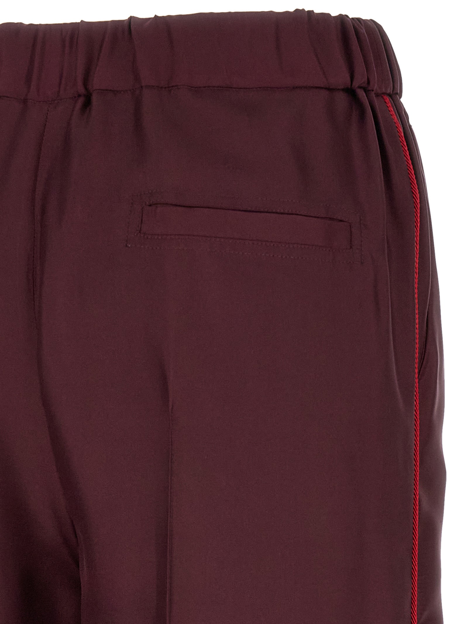 F.R.S. - FOR RESTLESS SLEEPERS Bordeaux Seiden-Freizeithose