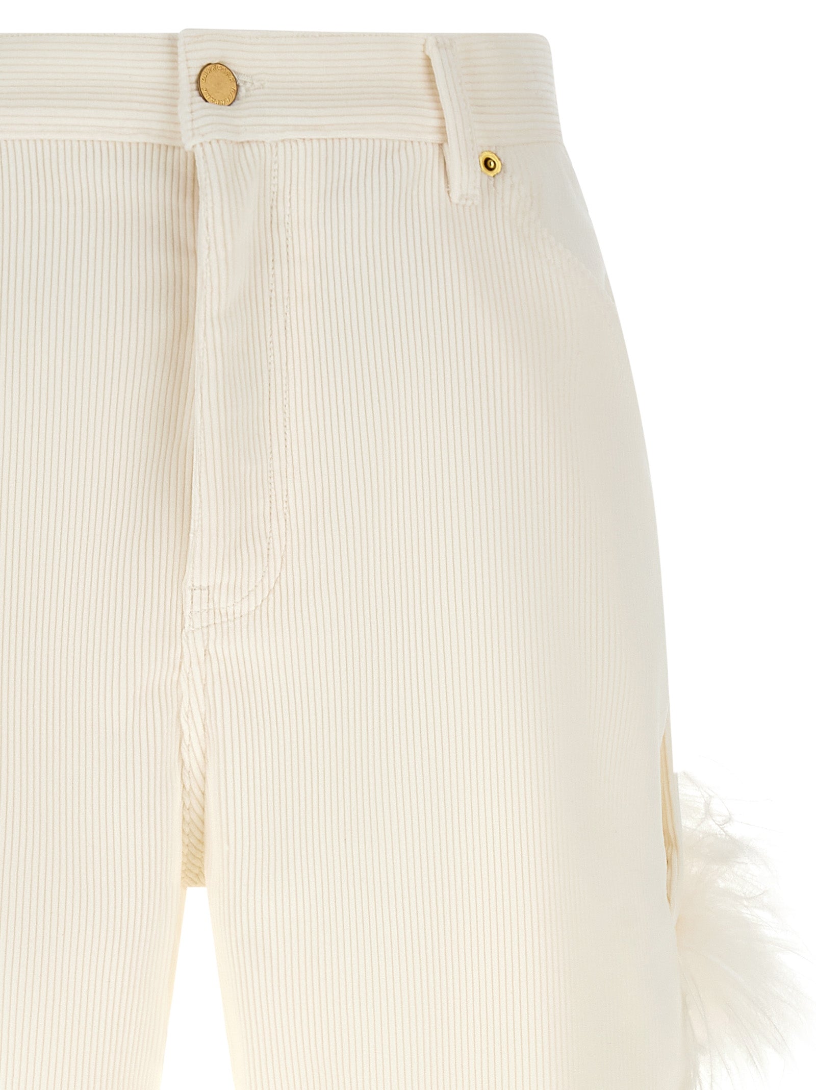 Darkpark Weiße Baumwollhose im Casual-Look