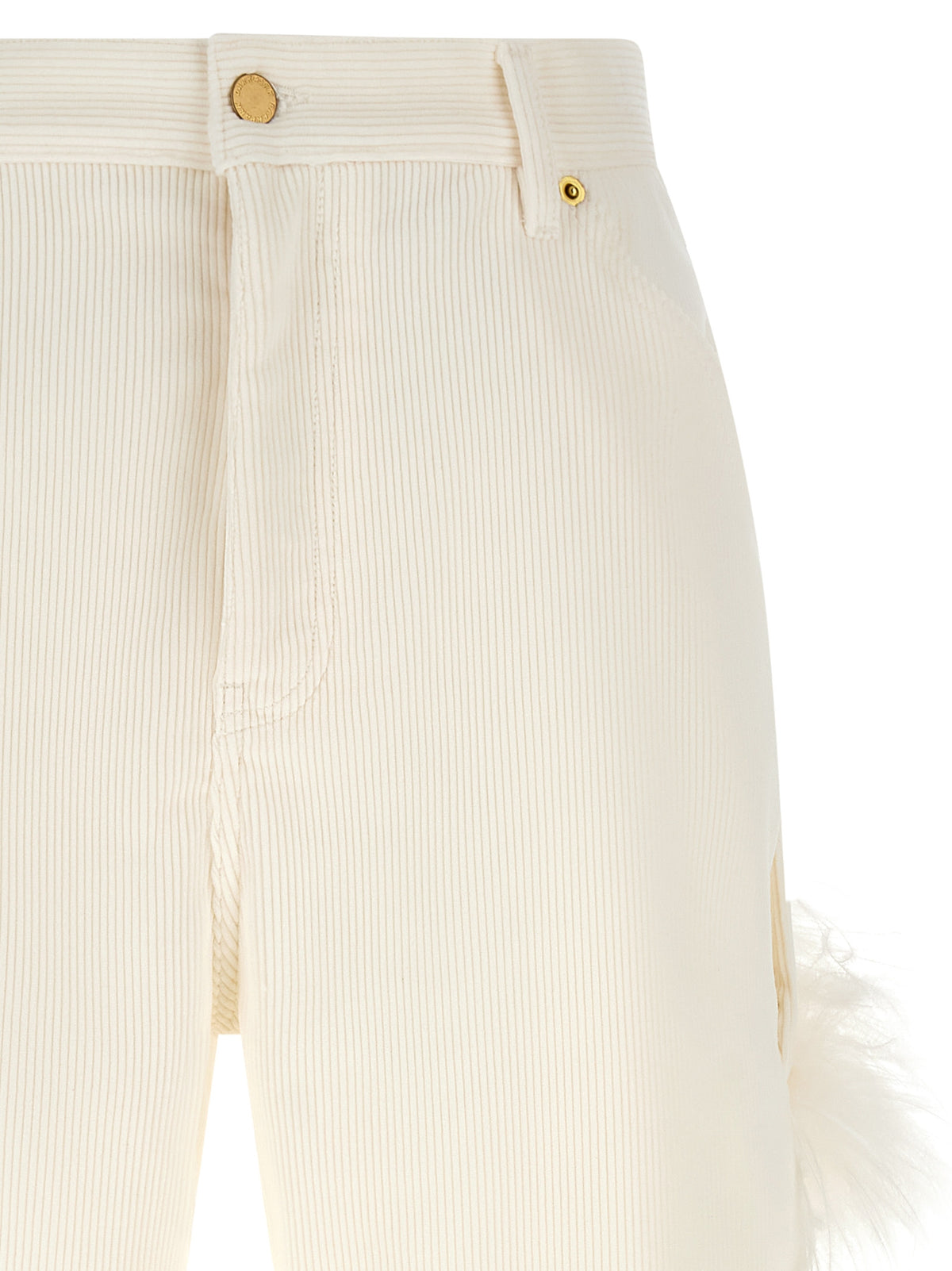 Darkpark Weiße Baumwollhose im Casual-Look