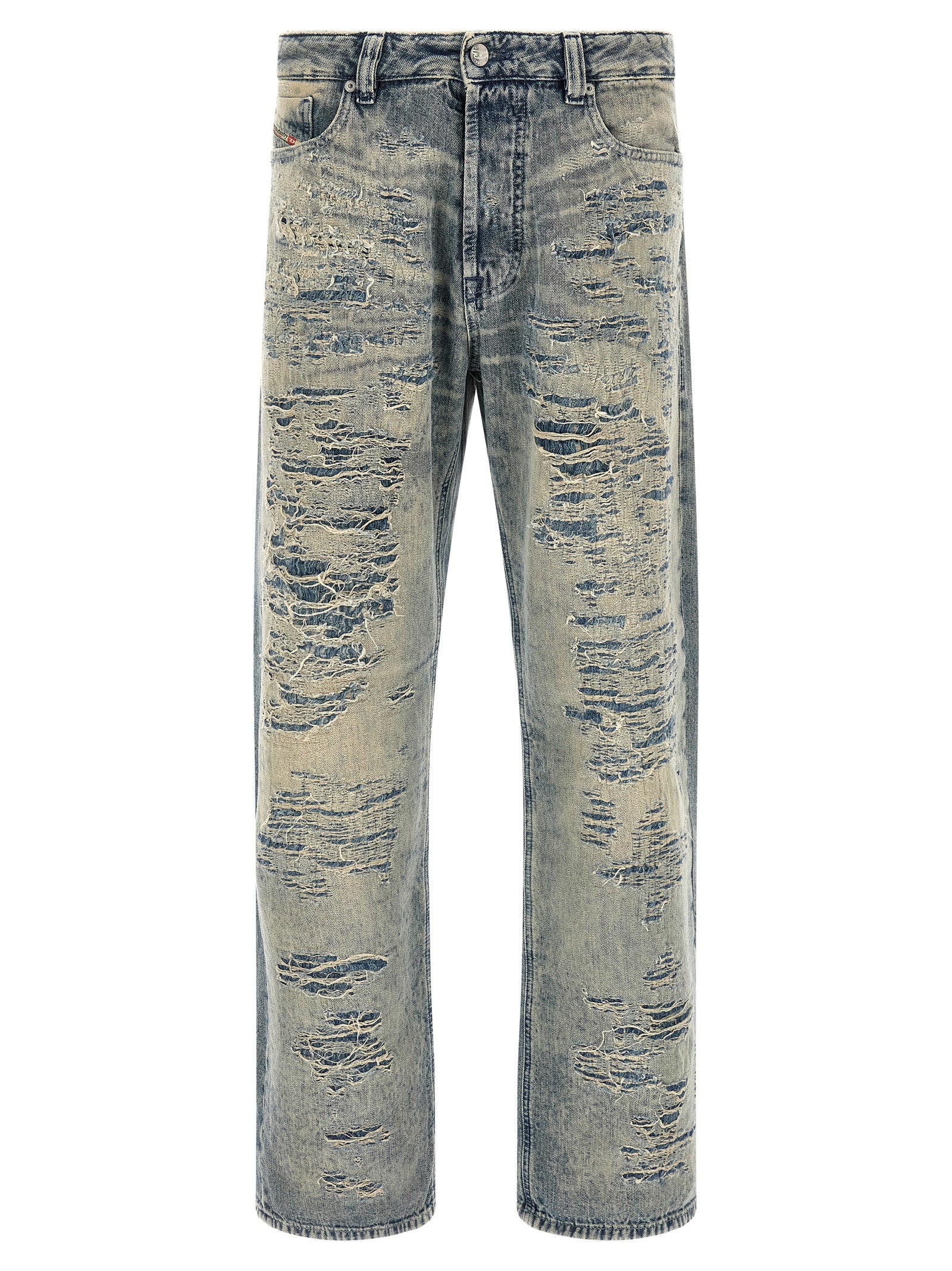Diesel Blaue Baumwolljeans im Relaxed Fit