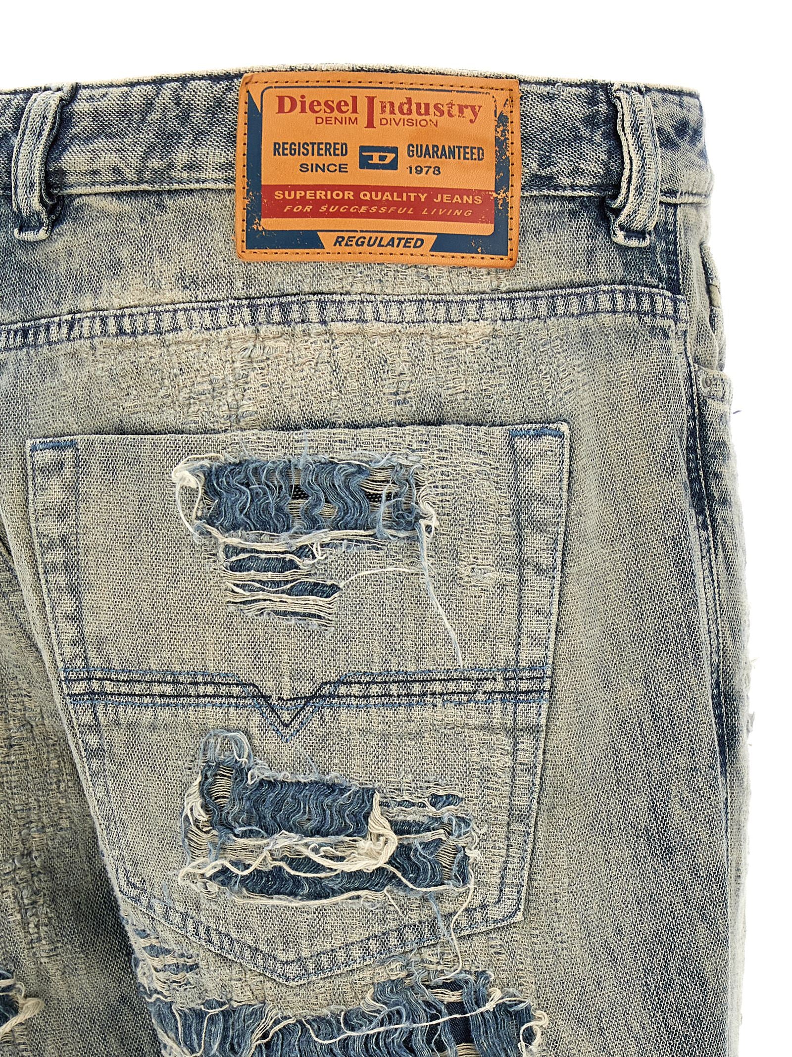 Diesel Blaue Baumwolljeans im Relaxed Fit