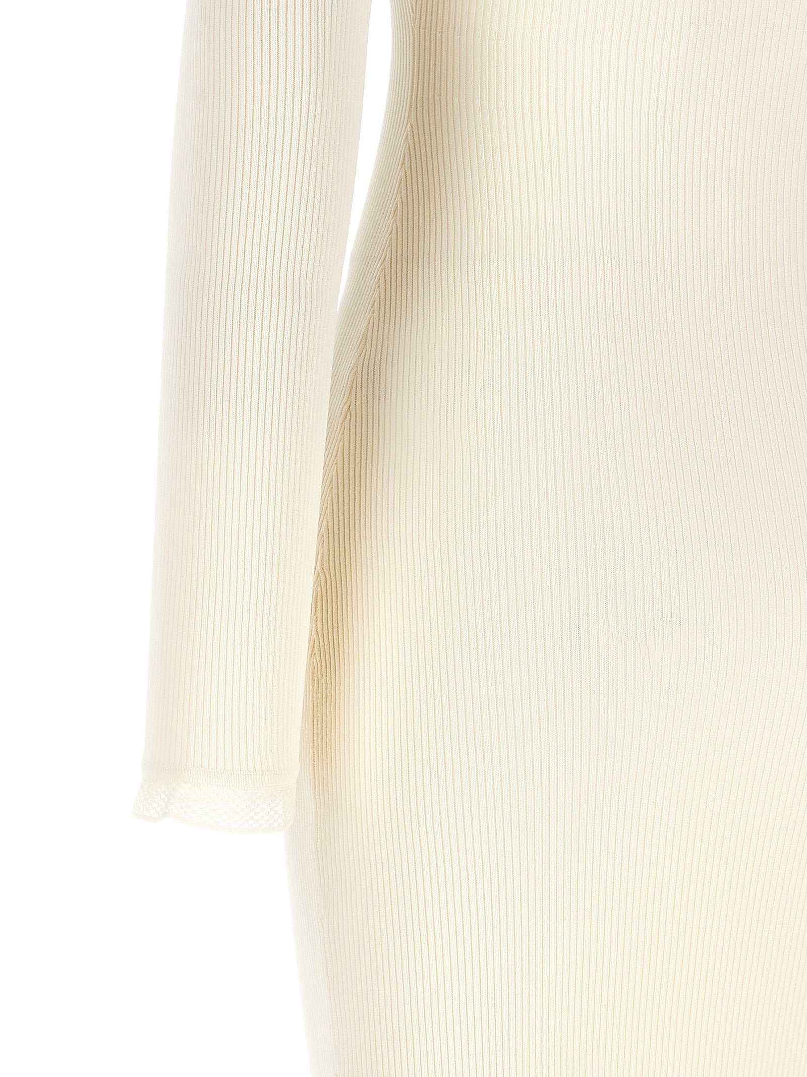 Elisabetta Franchi Weißes Midikleid aus Viskose