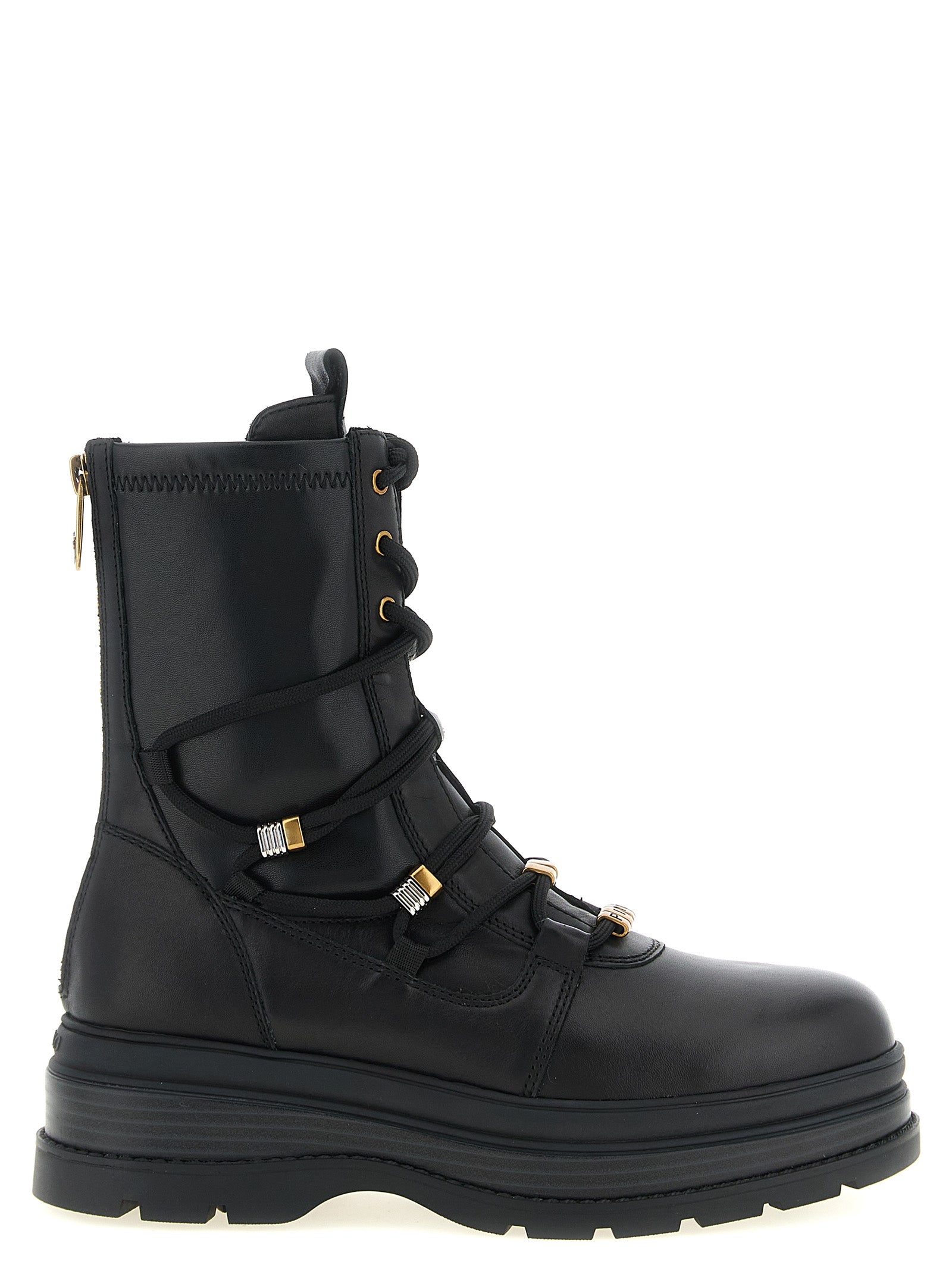 PINKO Schwarze Schnürstiefel aus Rindsleder