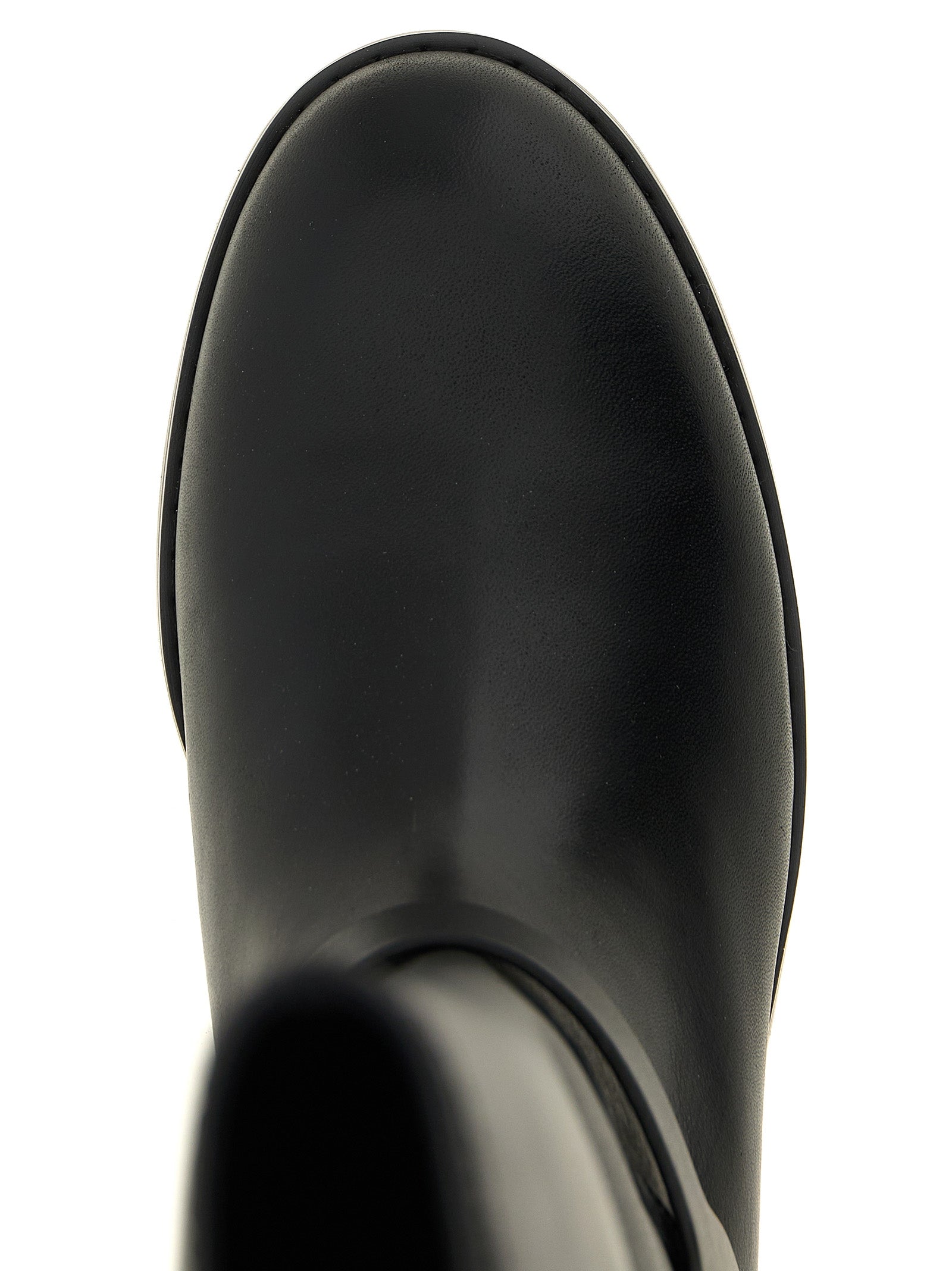 PINKO Schwarze Kuhleder Overknee-Stiefel