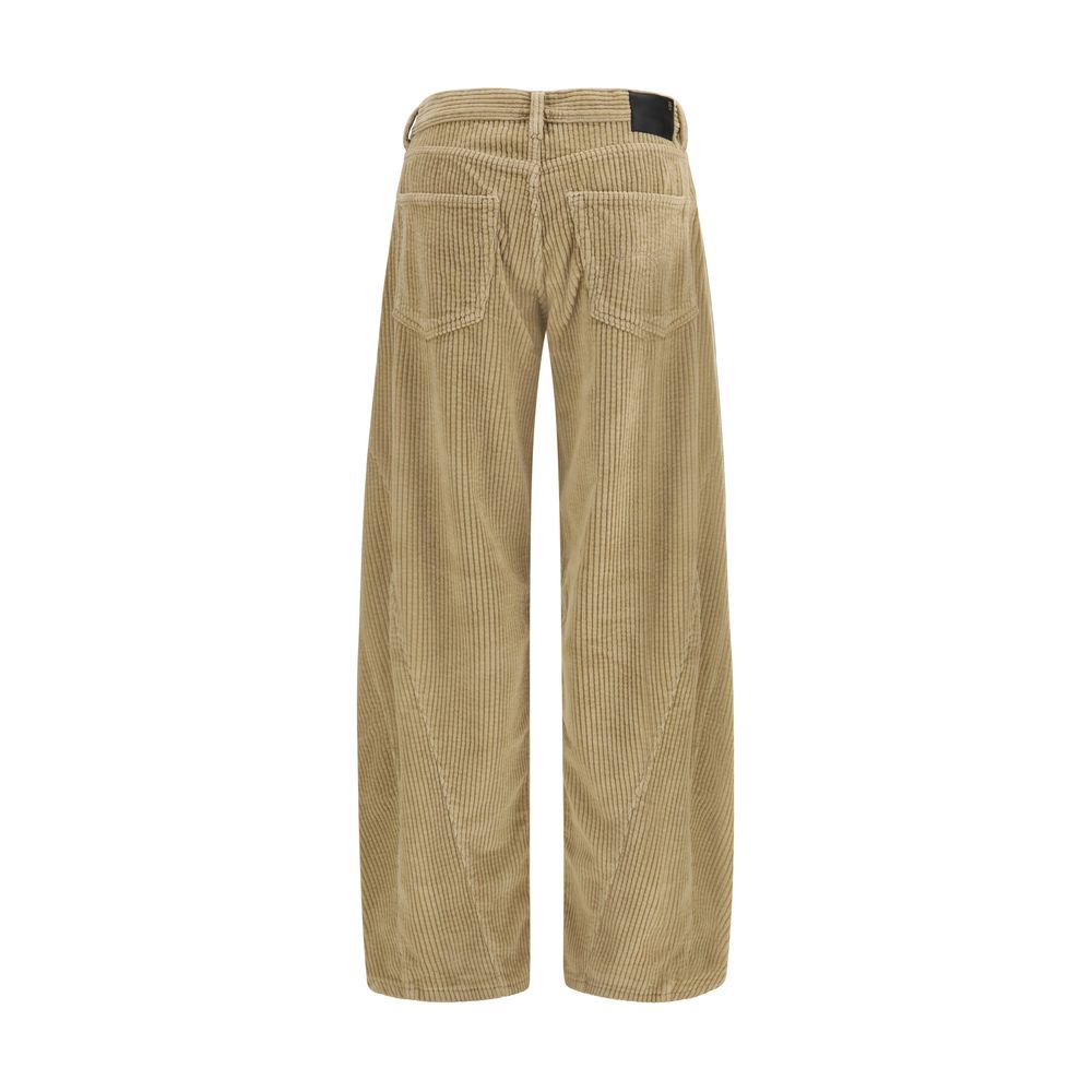 R13 Braune Baumwolljeans im Relaxed Fit