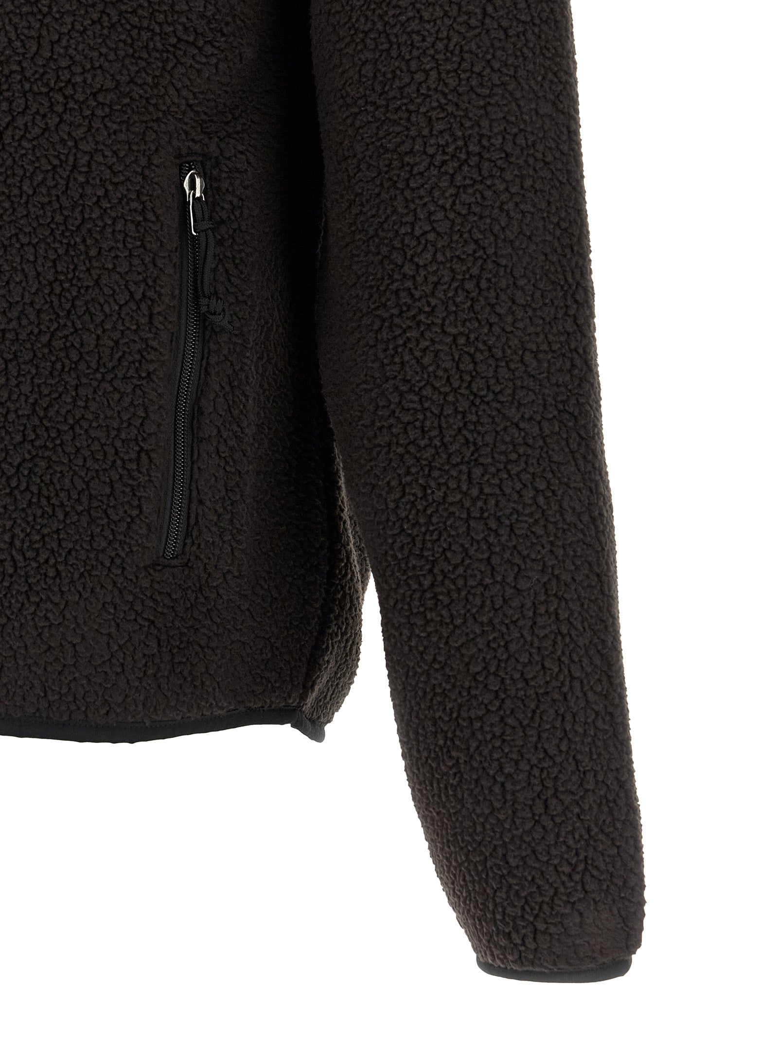 PATAGONIA Schwarze Polyester-Jacke in voller Länge