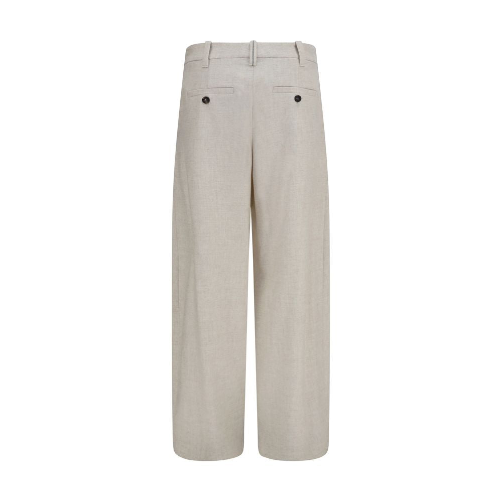 Brunello Cucinelli Beige Woll Oves Aries Hose