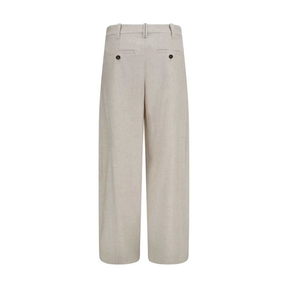 Brunello Cucinelli Beige Woll Oves Aries Hose