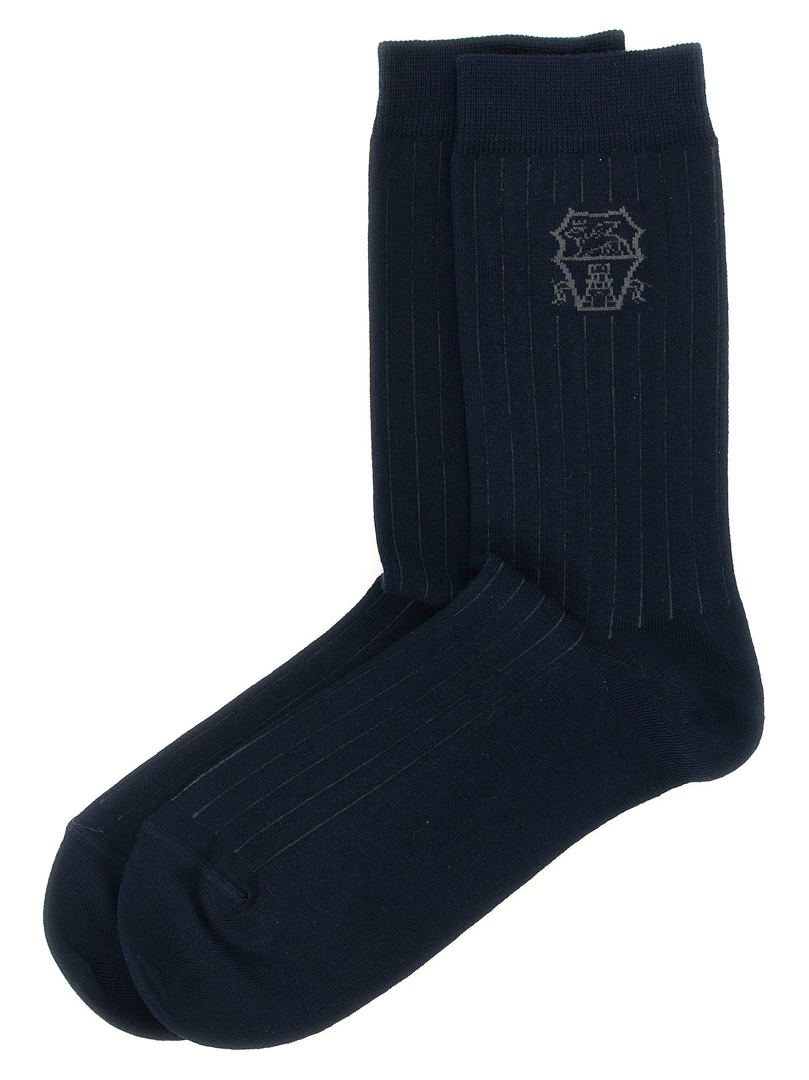 Brunello Cucinelli Blaue Baumwollsocken