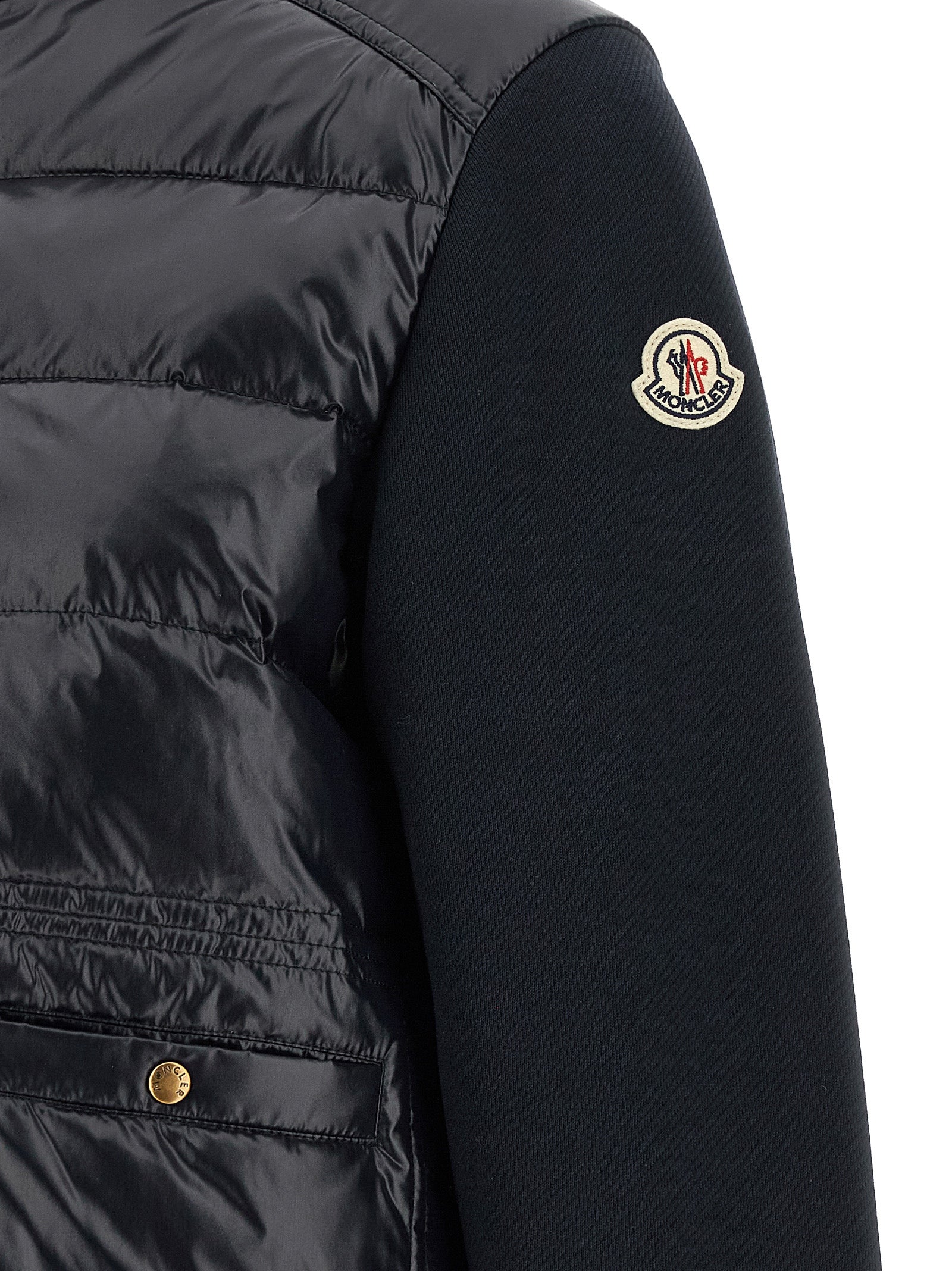 Moncler Blauer Cardigan aus Polyamid
